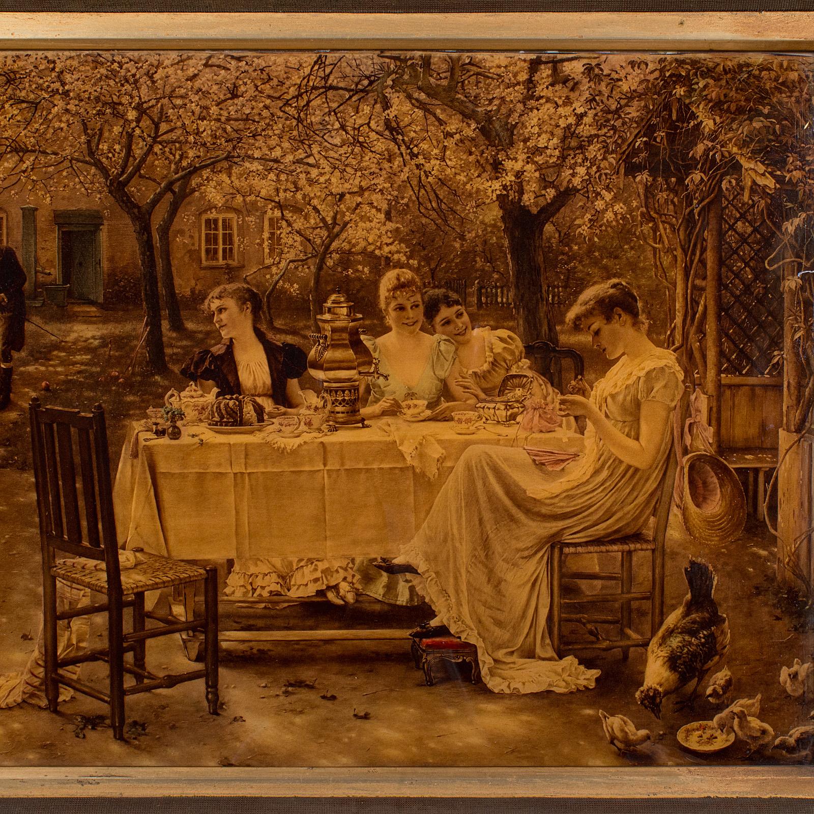 Antique Crystoleum Picture, German, Framed, Mezzotint Painting, Art, Victorian In Good Condition For Sale In Hele, Devon, GB