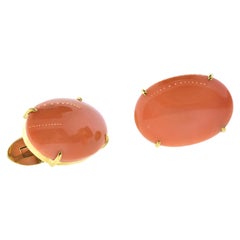 Antique Cufflinks of Natural Coral, circa 1900