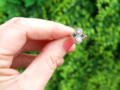 Antique Cultured Pearl Diamond 18k Yellow Gold Cocktail Ring