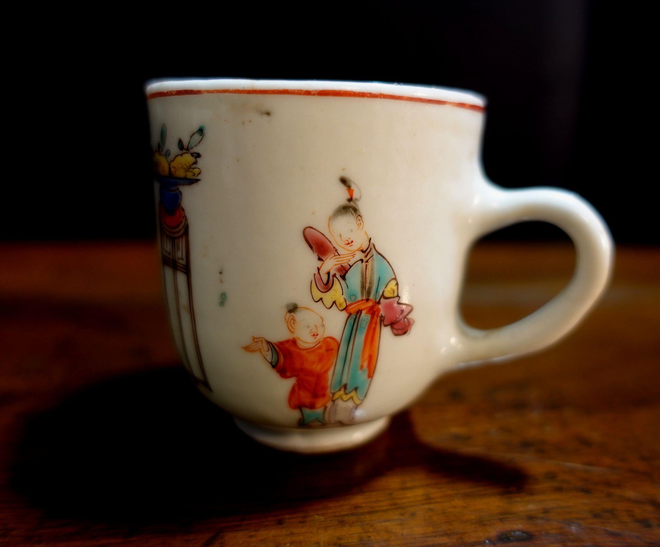 Antique cup from 18th Century China. A supper and rear antique from the Qianglong period.
Height is 2 1/2