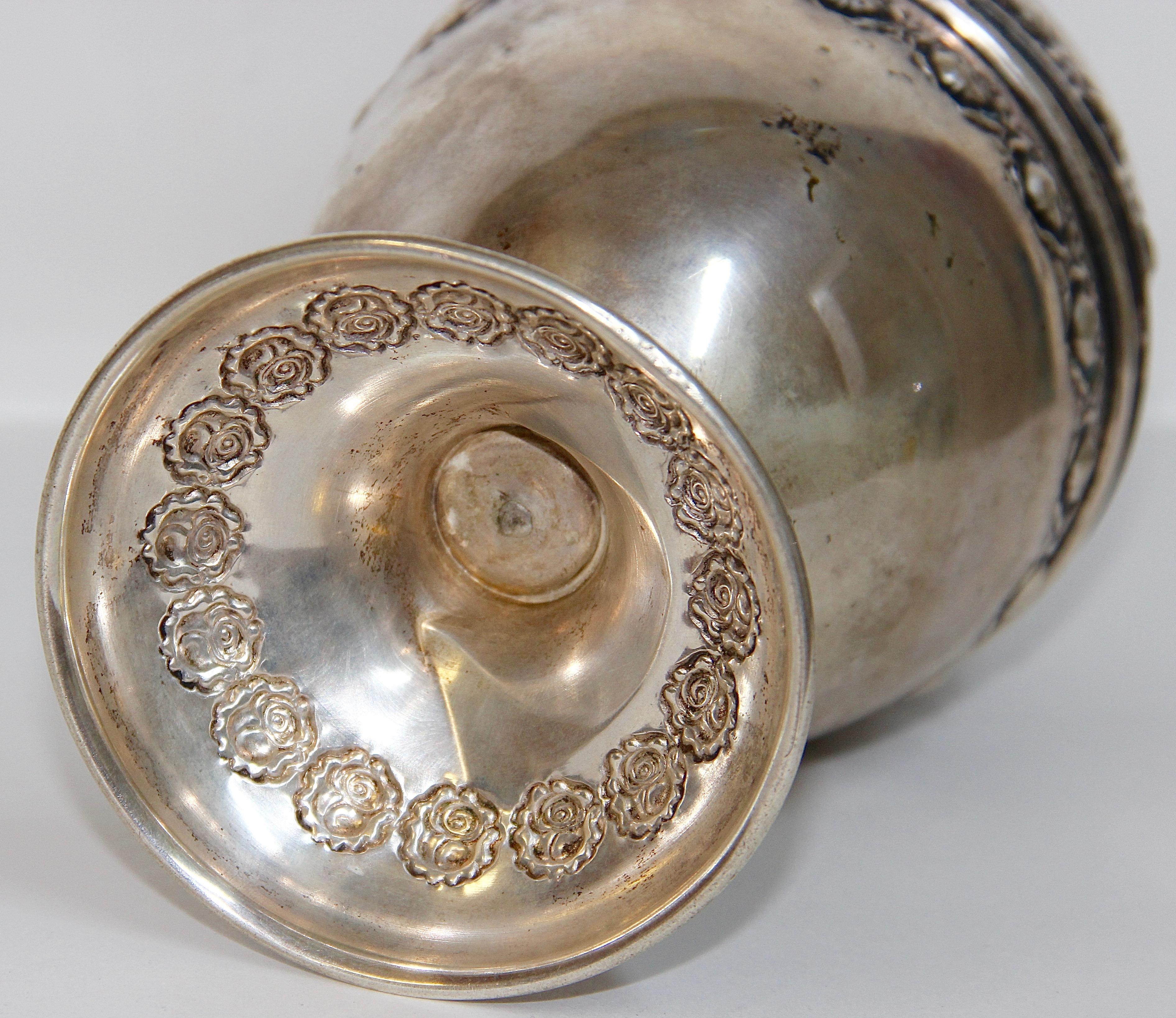 Antiker Becher, „Hazorfim“, 800er Silber, Judaica, Hebräisch, Hebräisch im Angebot 4