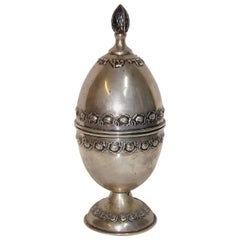 Antique Cup, Mug, "Hazorfim" 800 Silver, Judaica, Hebrew