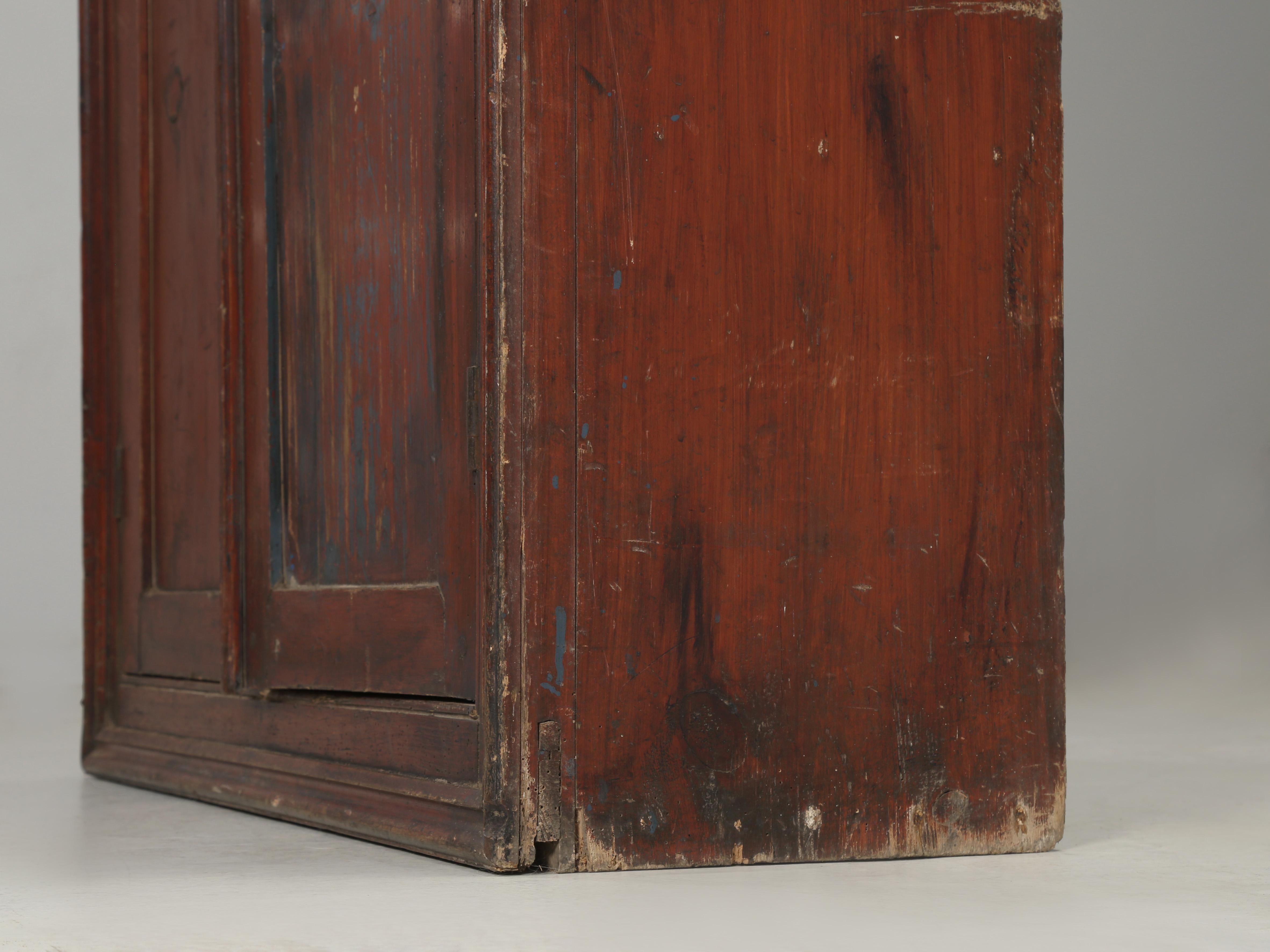 Antique Cupboard from Ireland Great Patina Unrestored Original Paint, C1800's For Sale 7