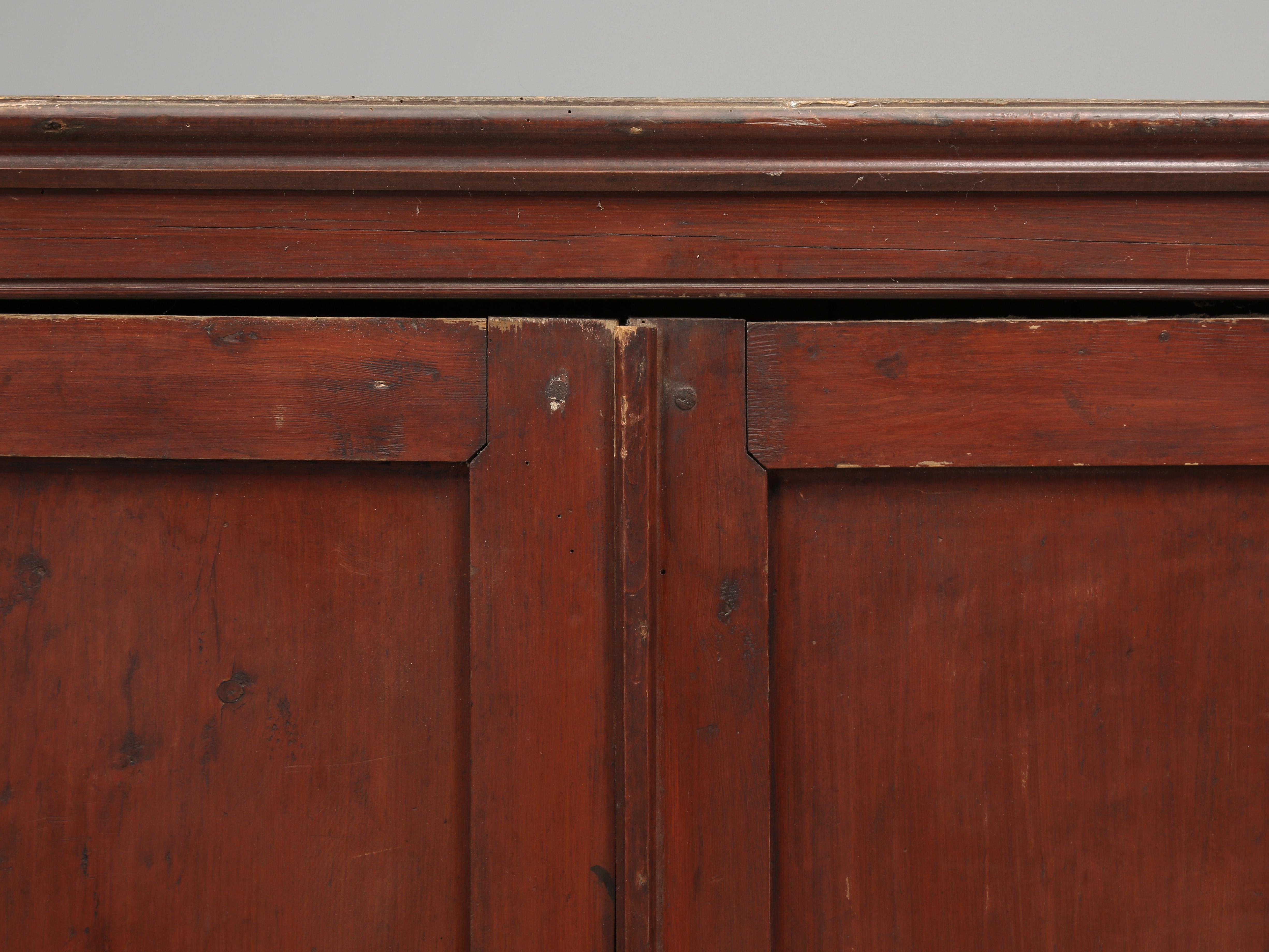 Country Antique Cupboard from Ireland Great Patina Unrestored Original Paint, C1800's For Sale