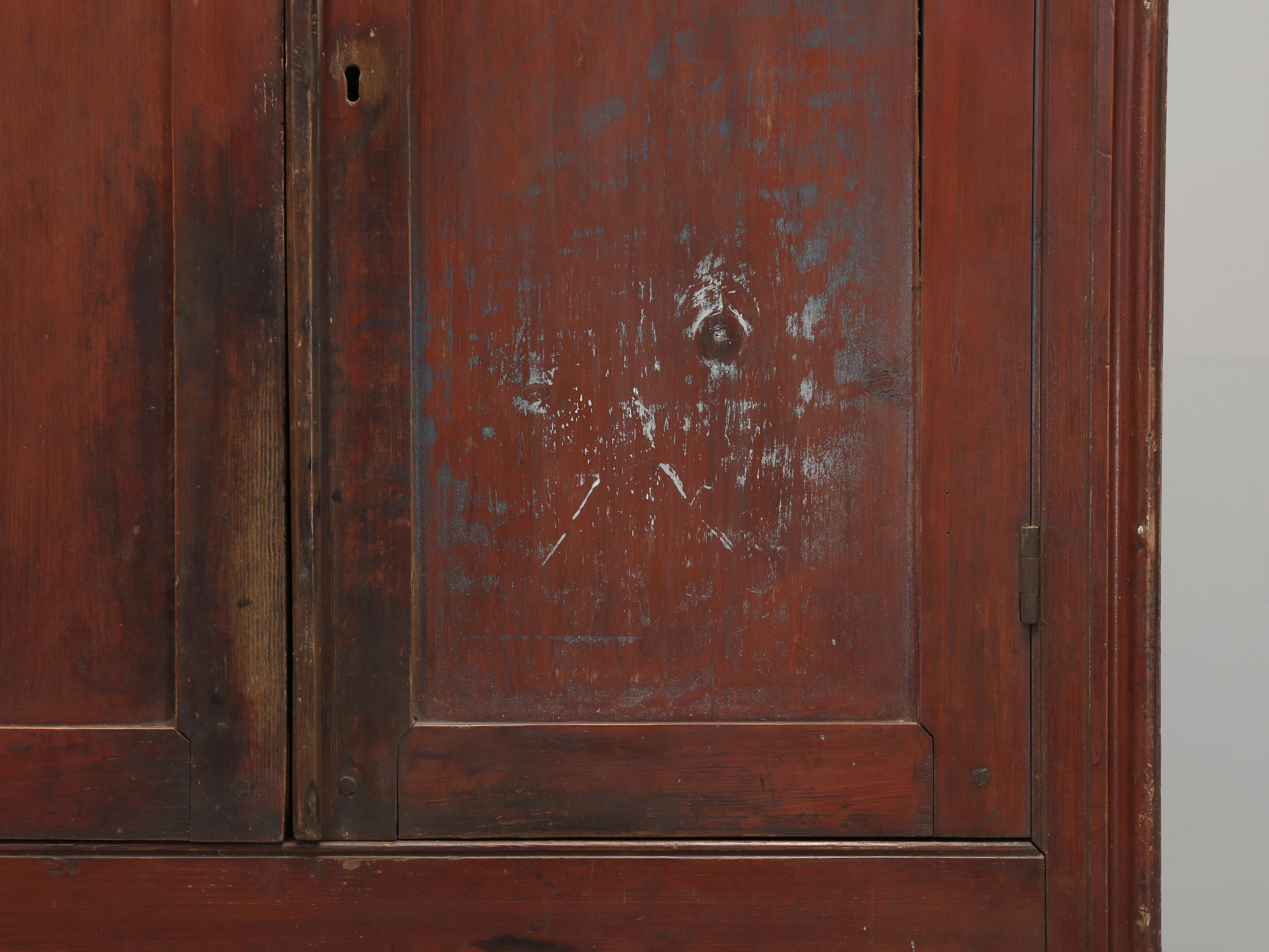 Hand-Crafted Antique Cupboard from Ireland Great Patina Unrestored Original Paint, C1800's For Sale