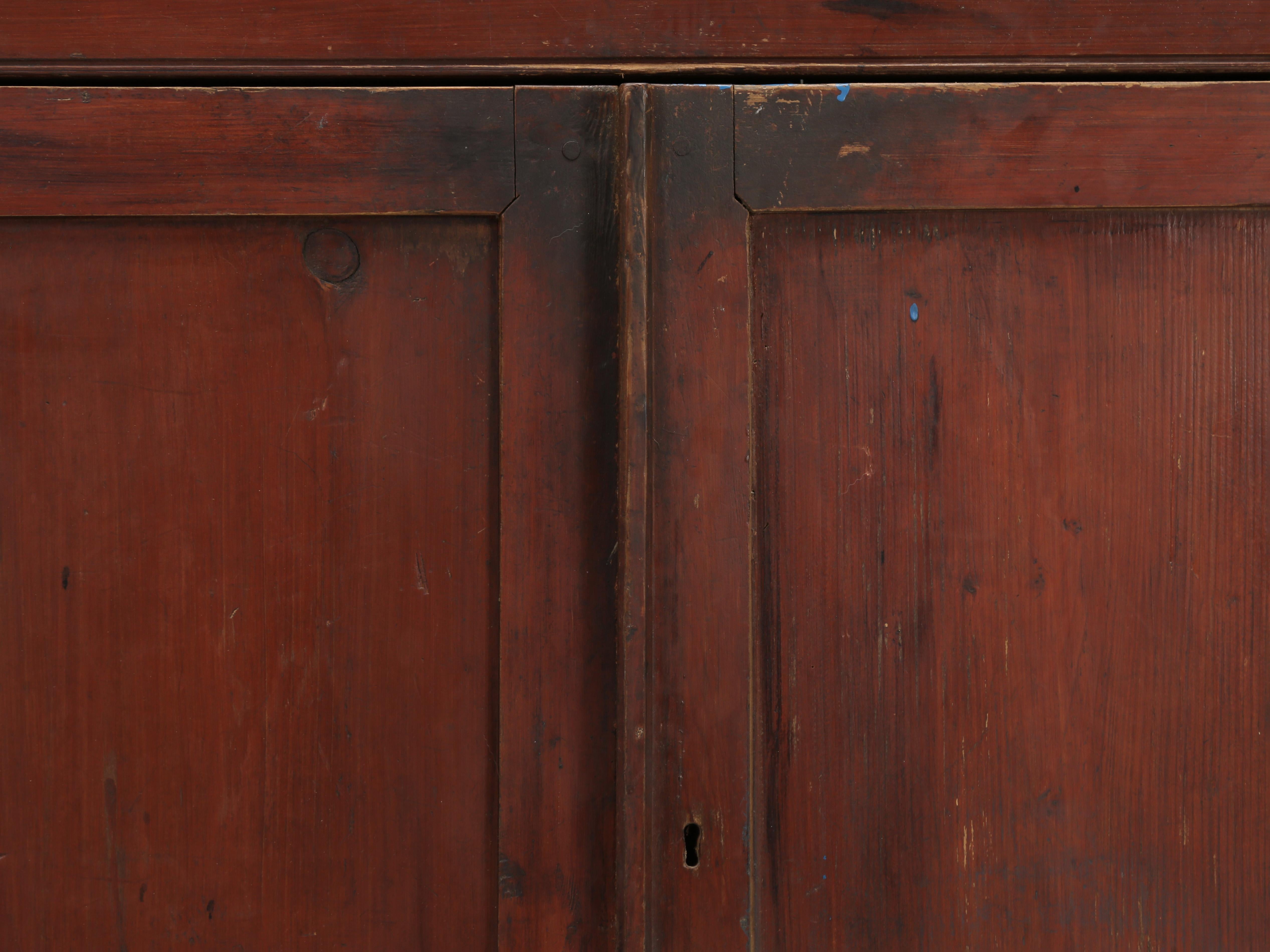 Late 19th Century Antique Cupboard from Ireland Great Patina Unrestored Original Paint, C1800's For Sale