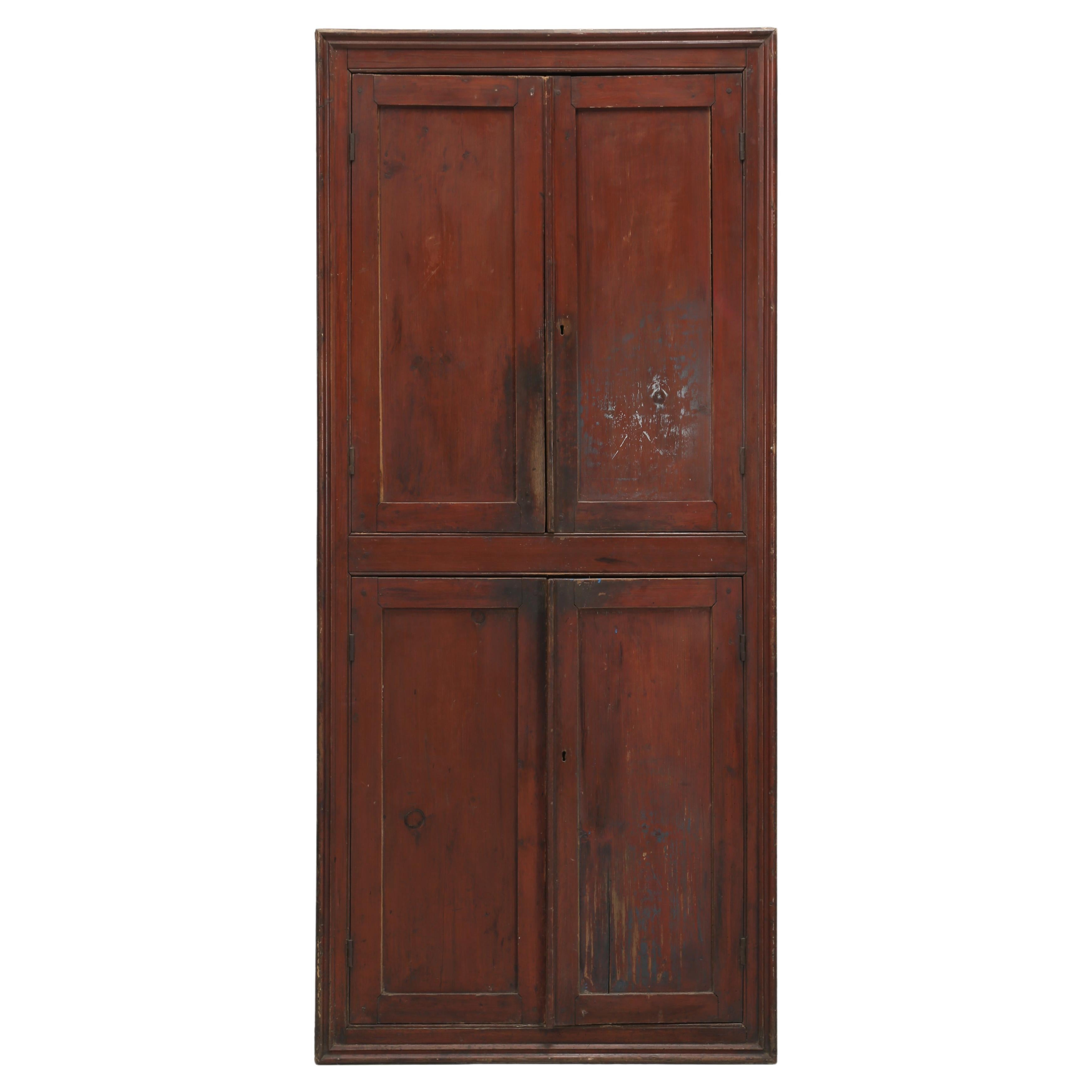 Antique Cupboard from Ireland Great Patina Unrestored Original Paint, C1800's For Sale