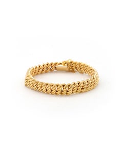 Antique curb bracelet hollow 18k gold, Curb links bracelet, antique jewelry