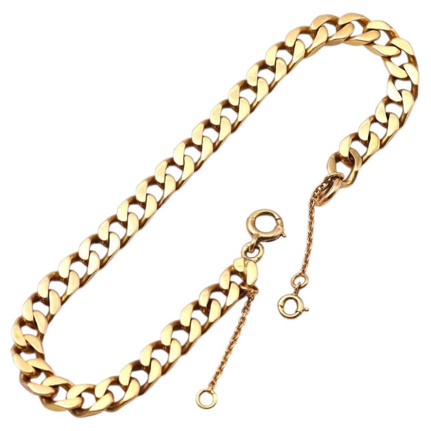 Pulsera antigua tipo «curb» de oro de 18 quilates
