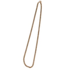 Antique Curb Link 14 Karat Gold Chain Necklace, circa 1916