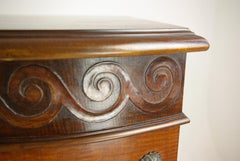 Antique Curio Cabinet, China Cabinet, Four-Door Cabinet, Walnut, 1900