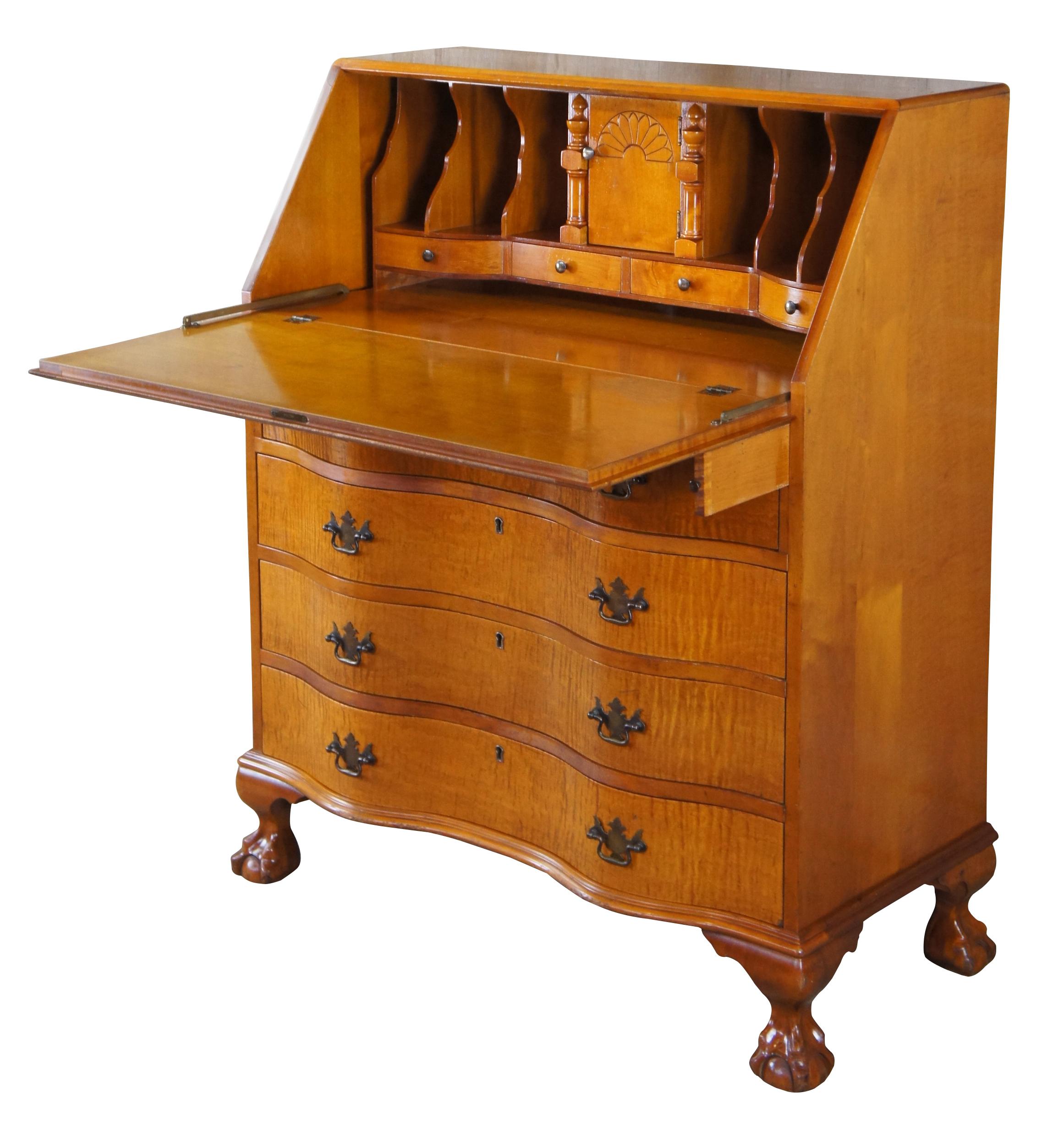 antique maple secretary desk