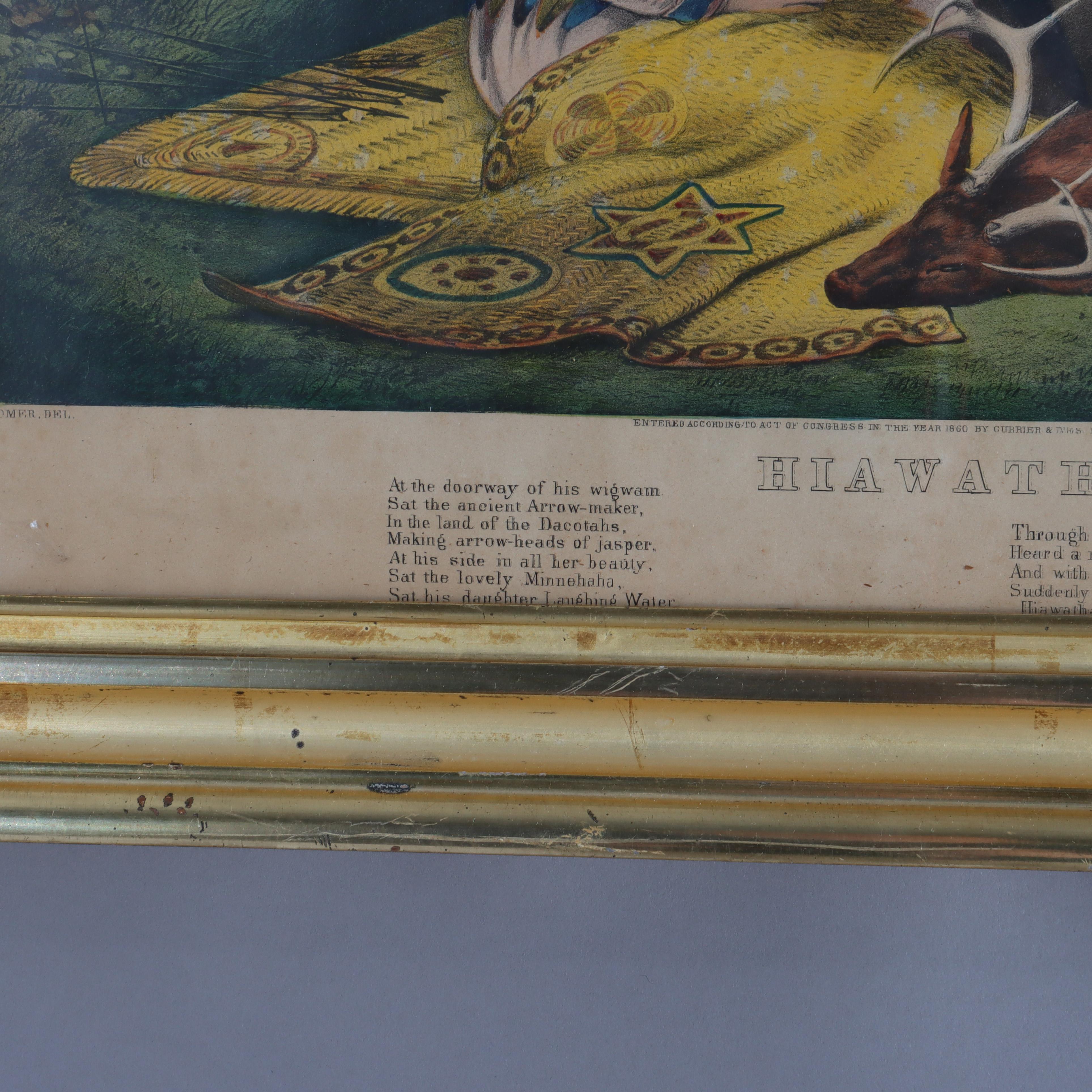 XIXe siècle Lithographie ancienne de Currier & Ives 