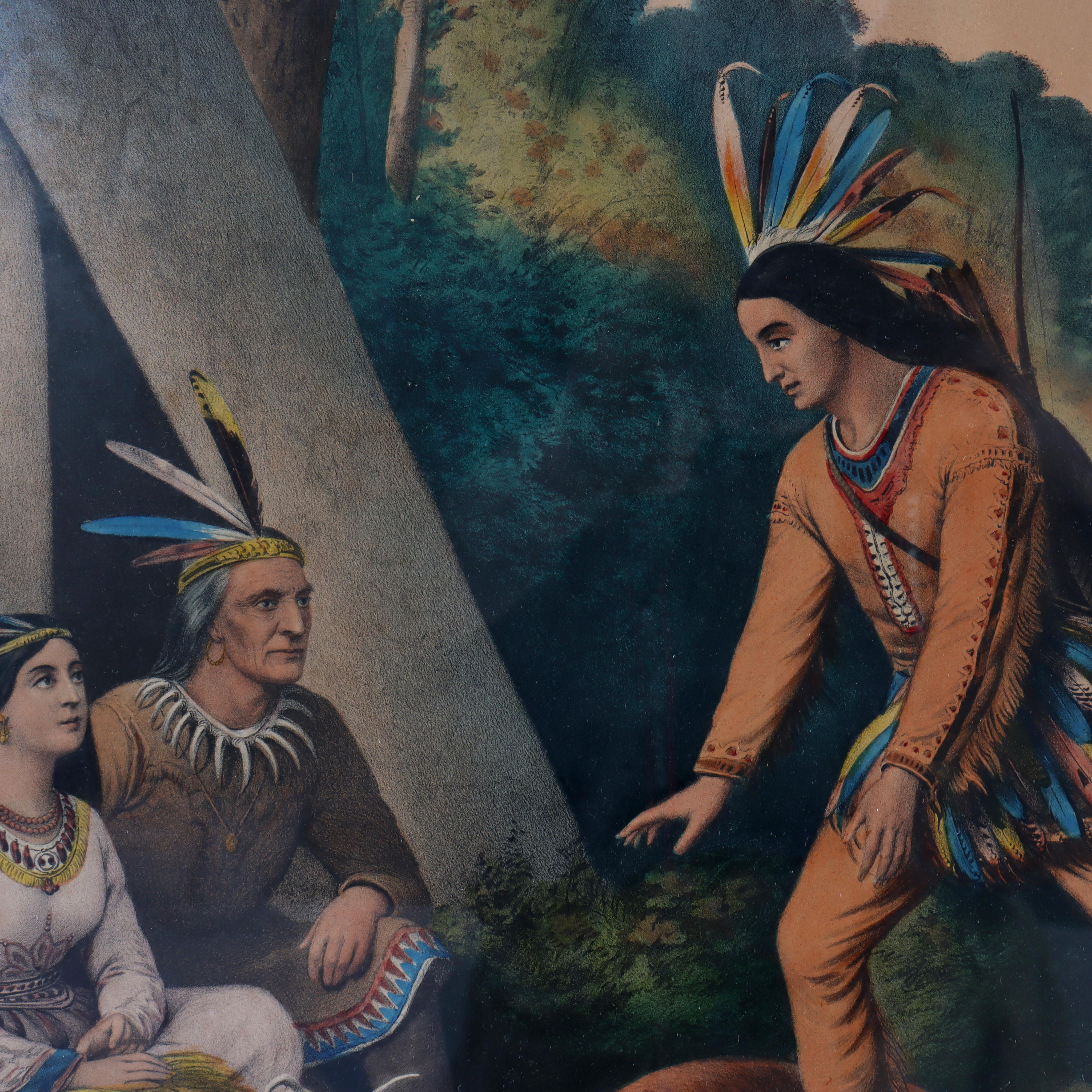 Lithographie ancienne de Currier & Ives 