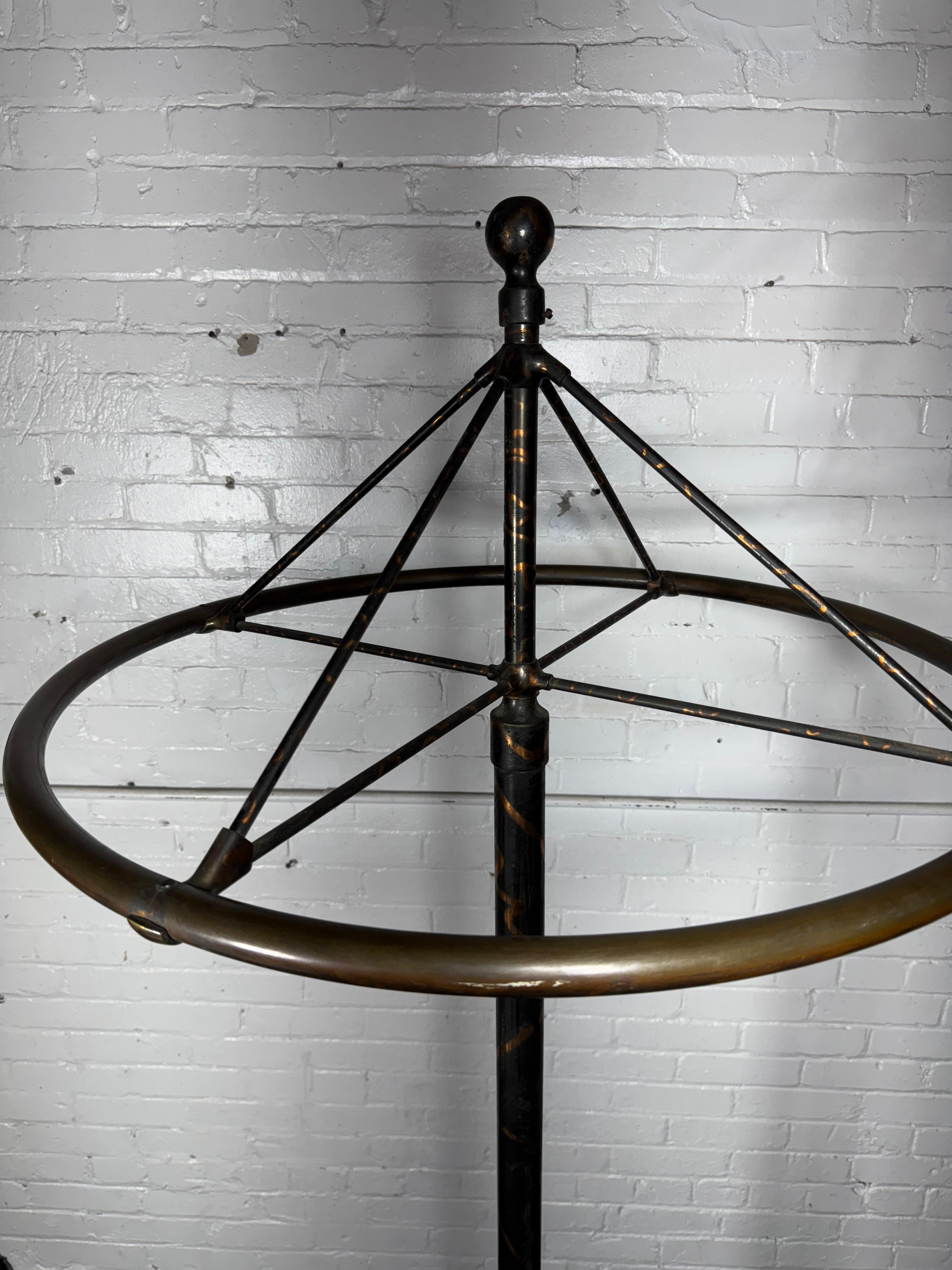 Antique Curtis Ledger Flashed Copper (JAPANED) Garment Rounder In Good Condition For Sale In Buffalo, NY