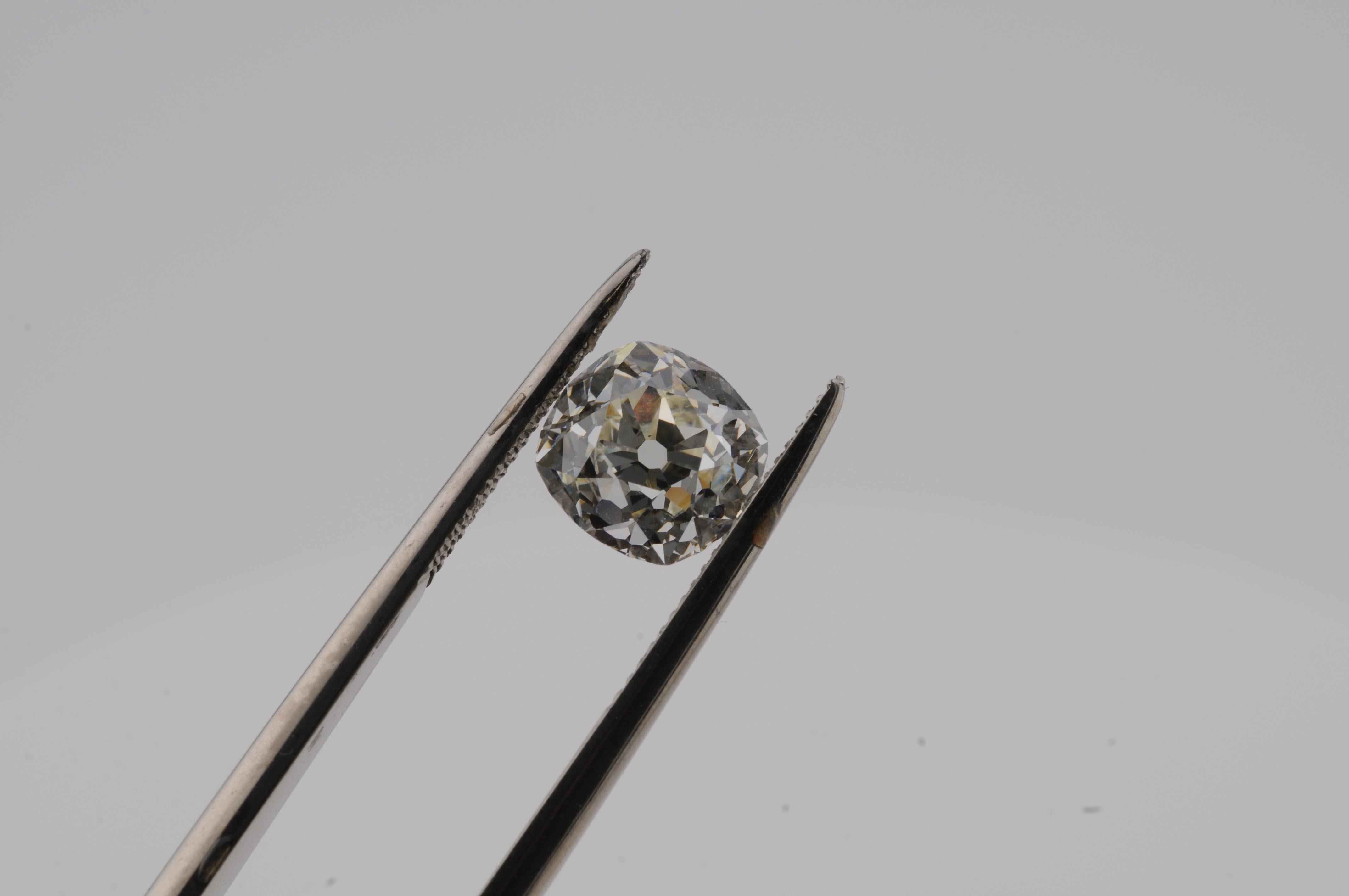 Antiker Diamant im Kissenschliff - 2,47ct im Angebot 8