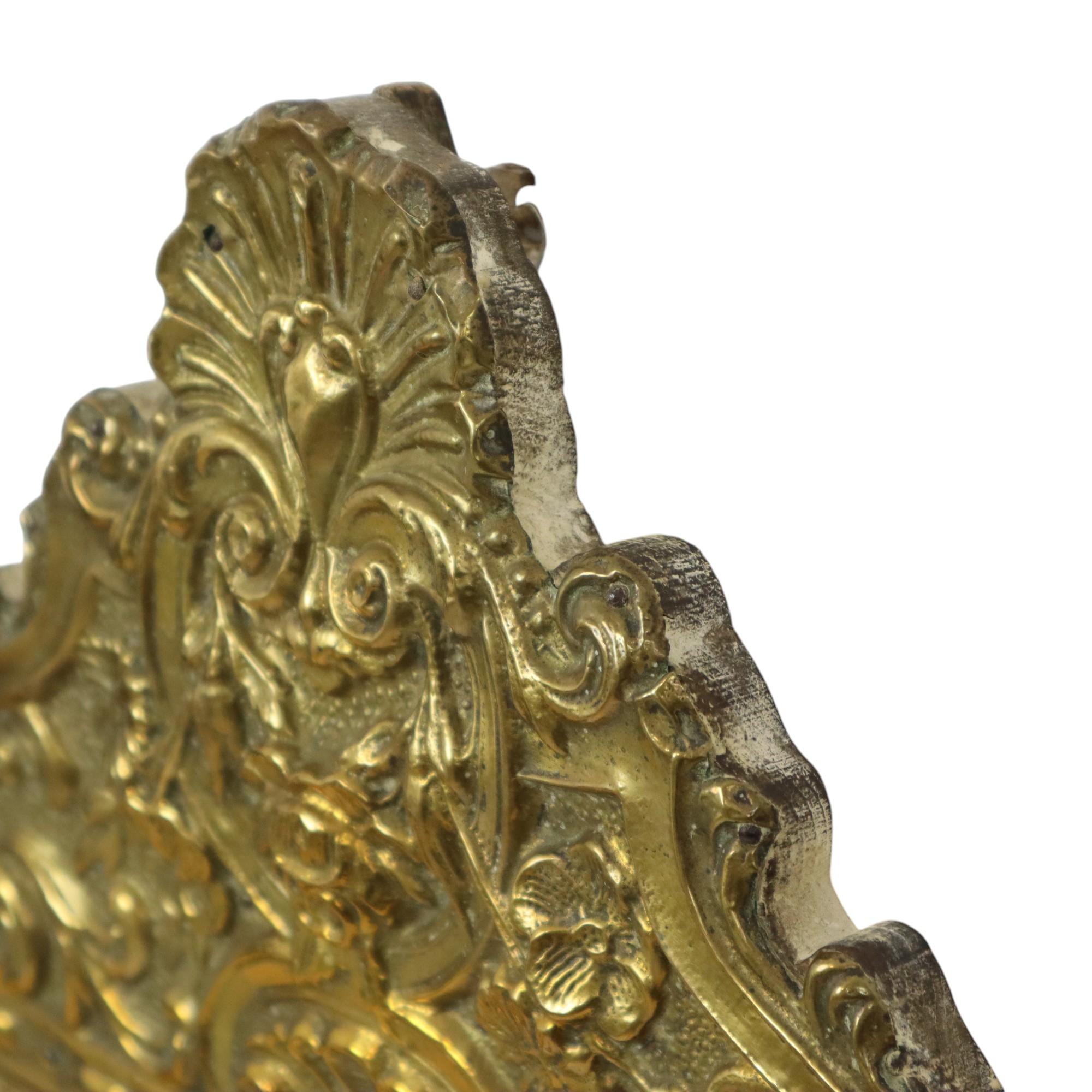 Antique Cushion Mirror Repousse Mirror Facet France 19th Century For Sale 8