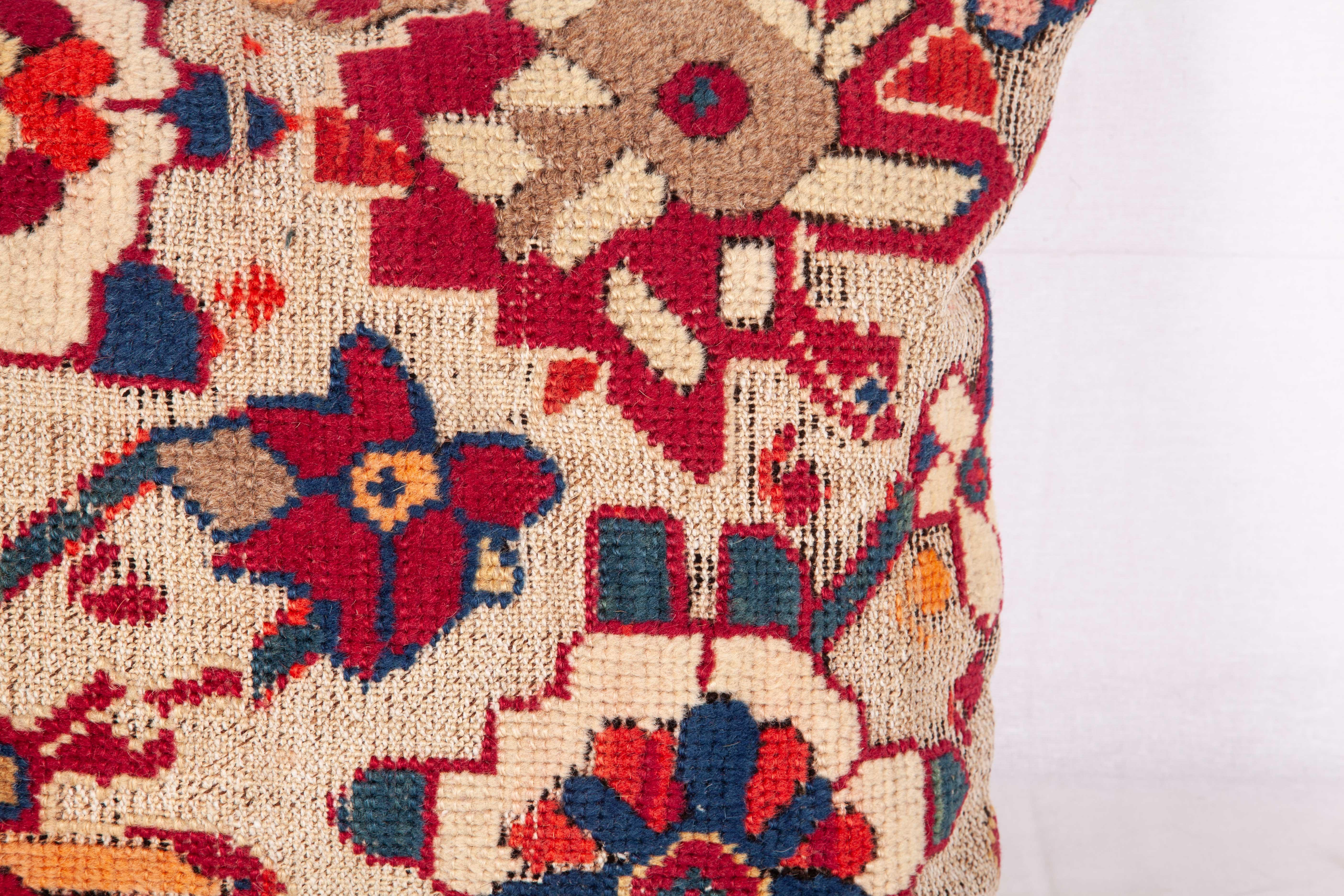 Antique Cushion / Pillow Case Fashioned from an Armenian Shusha Rug (Stammeskunst)