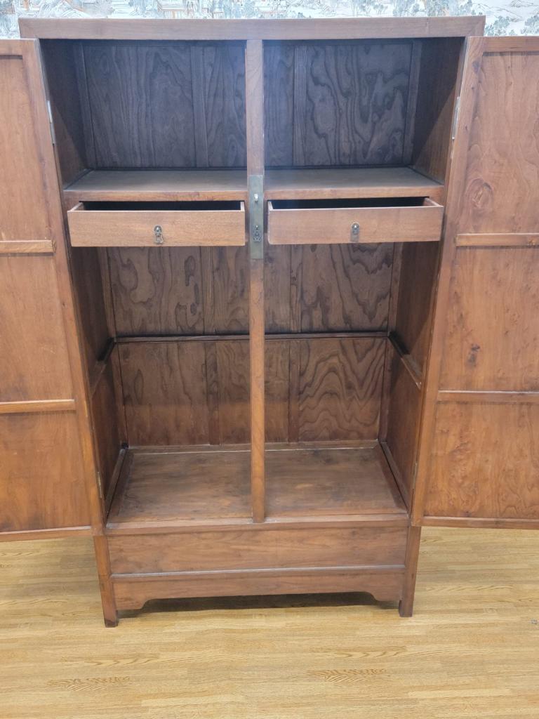 Antique Custom Shanxi Province Elmwood Cabinet - Pair For Sale 4