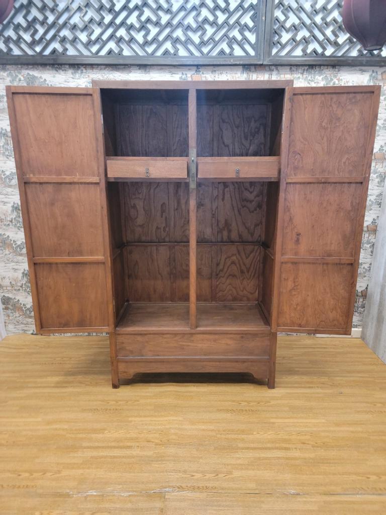 Antique Custom Shanxi Province Elmwood Cabinet - Pair For Sale 7