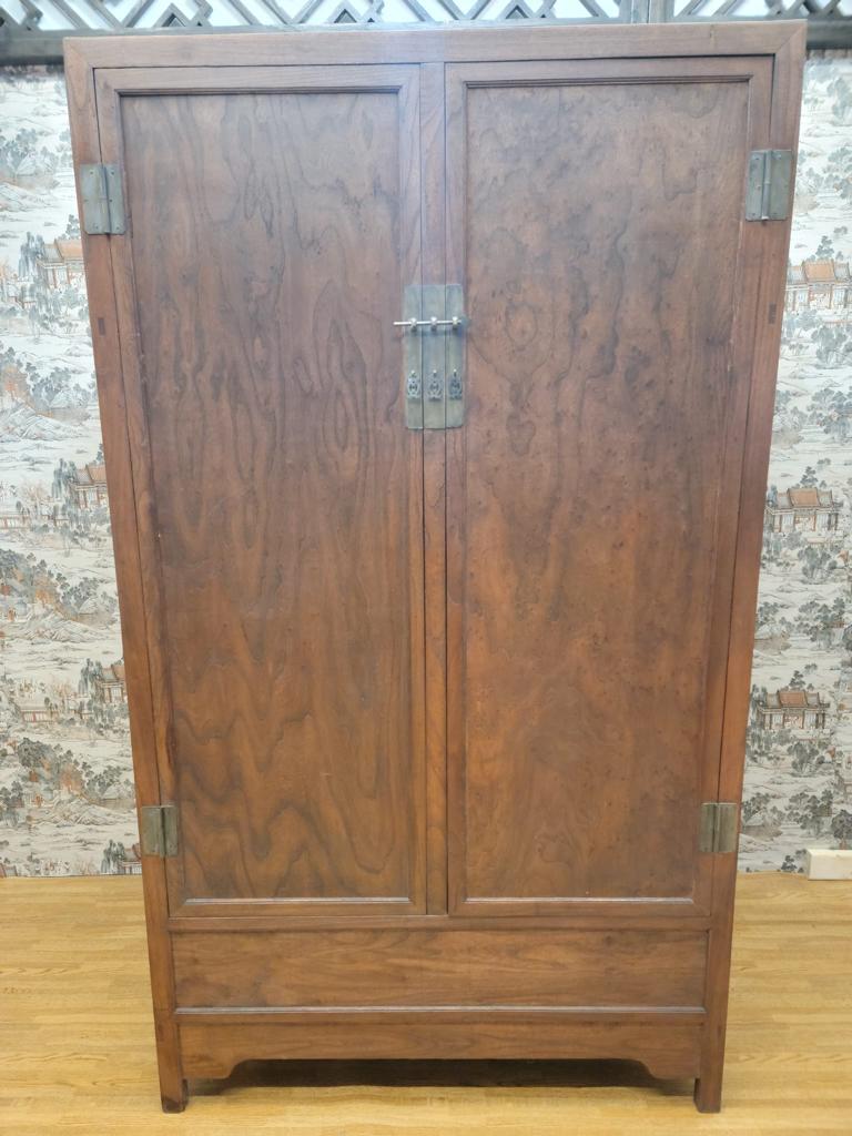Hand-Crafted Antique Custom Shanxi Province Elmwood Cabinet - Pair For Sale