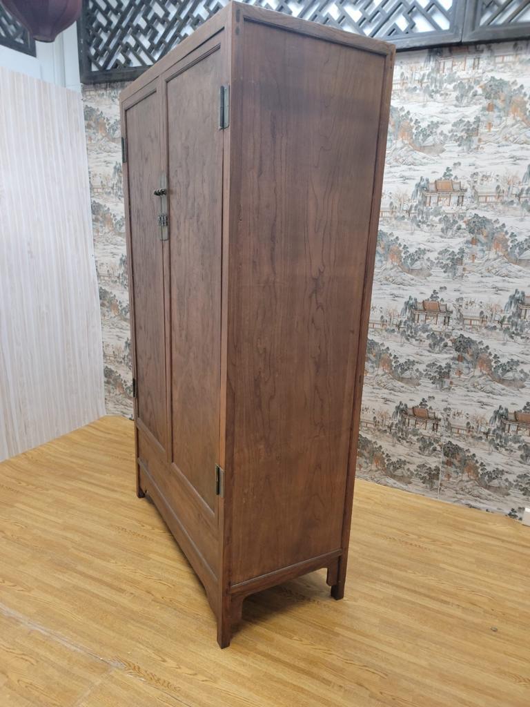 Antique Custom Shanxi Province Elmwood Cabinet - Pair In Good Condition For Sale In Chicago, IL