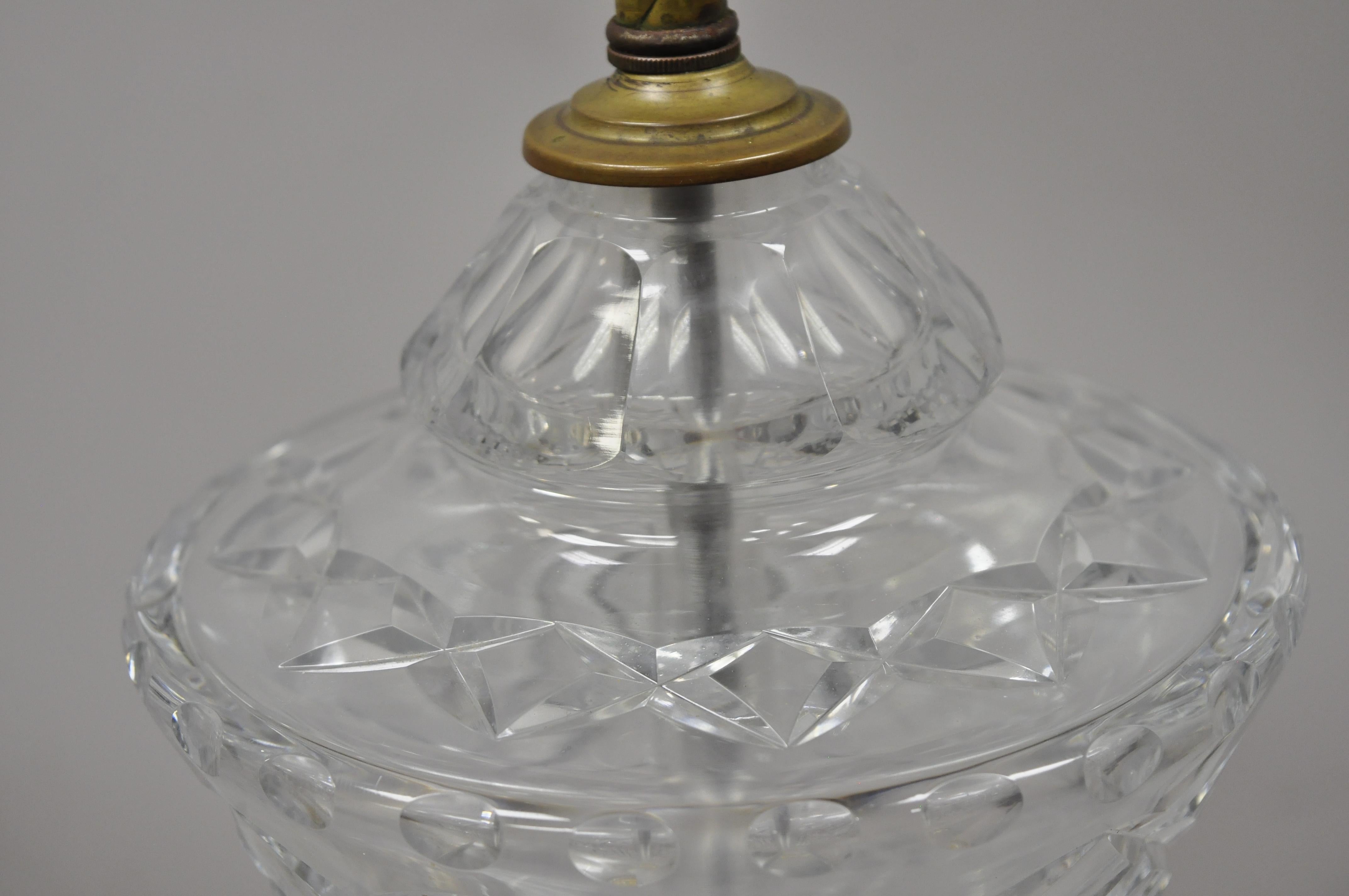 antique cut glass lamp