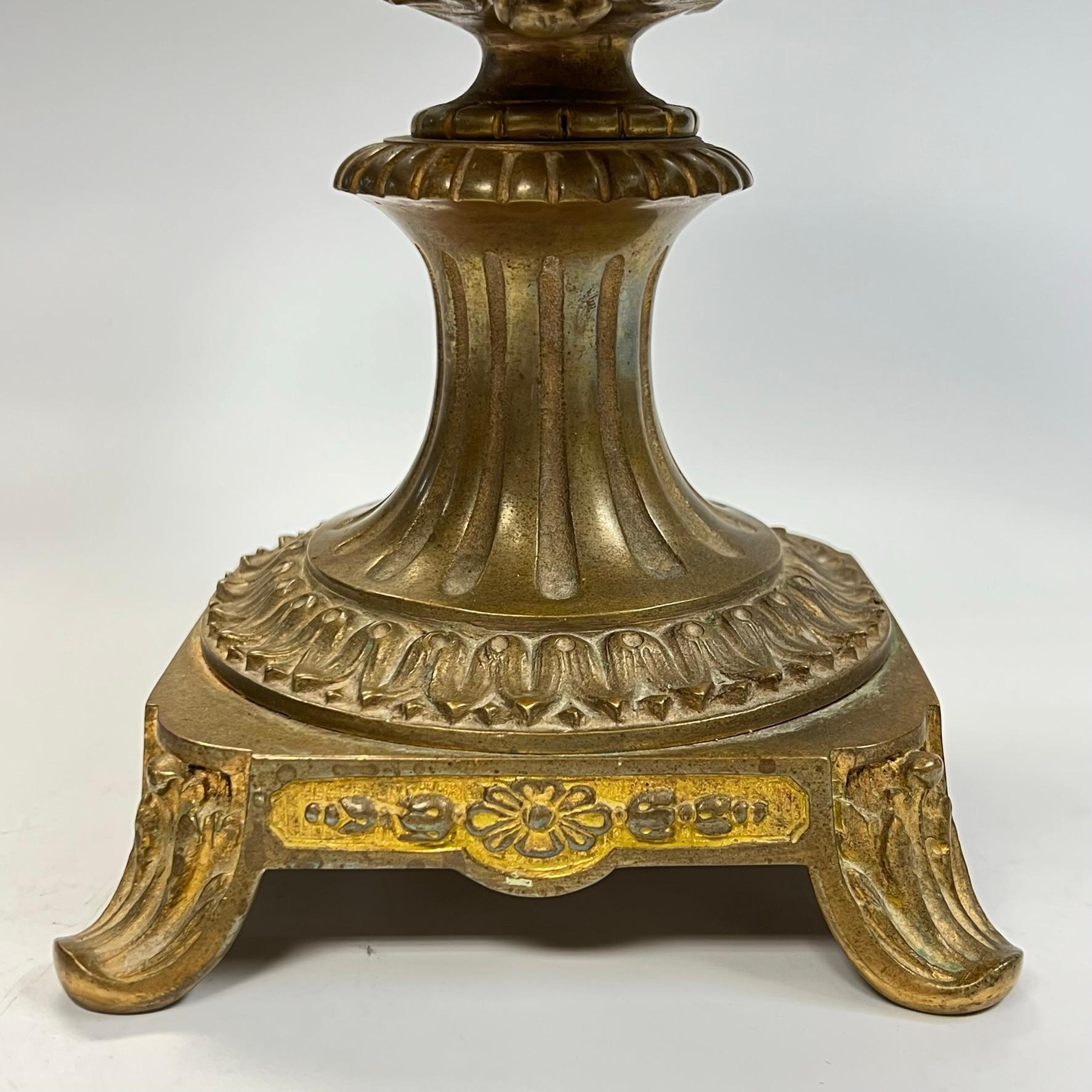 Antique Cut Glass and Bronze Centerpiece Bowl For Sale 8