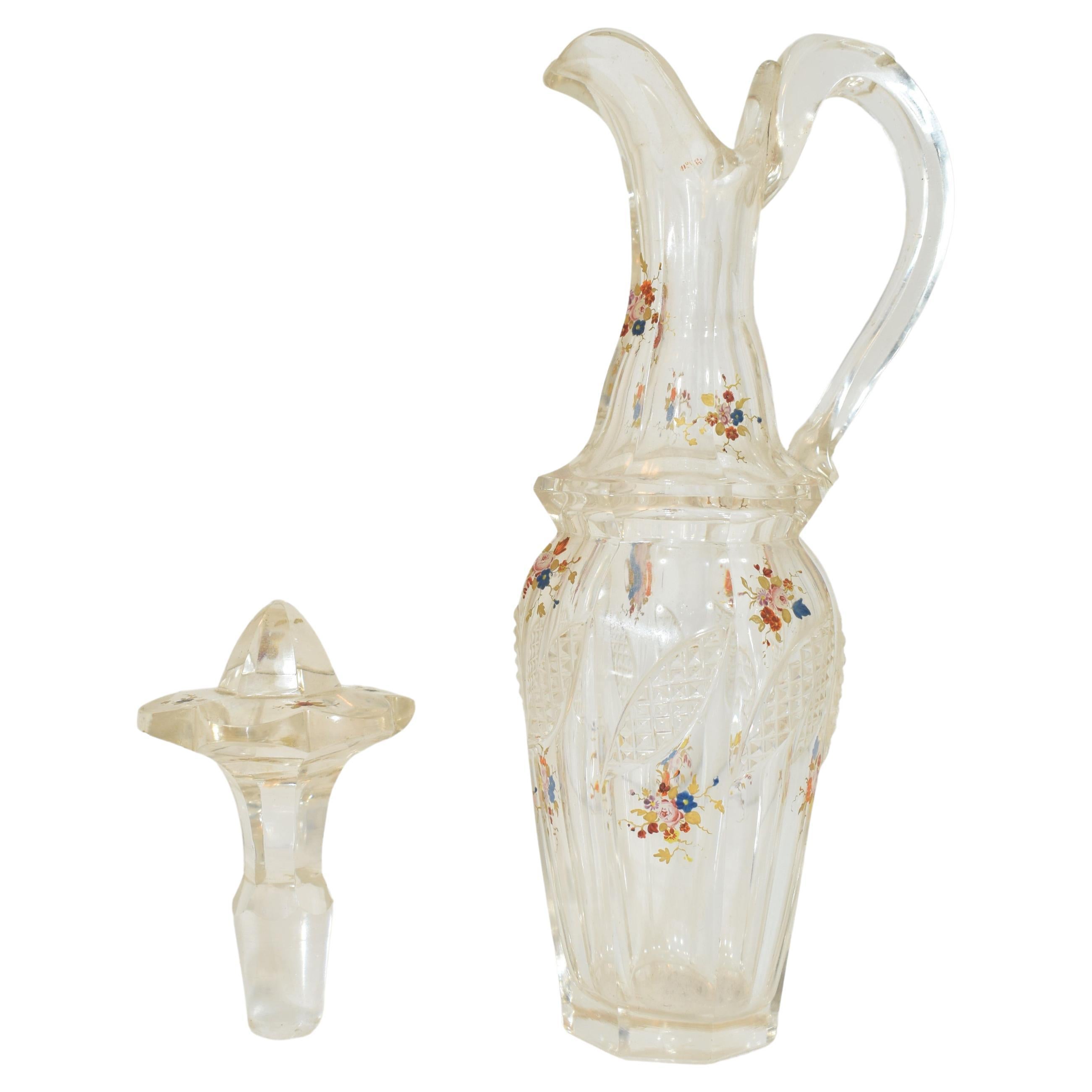 Antique Cut Glass and Metal Oil and Veniger Cruet Set, 19th Century For Sale 3