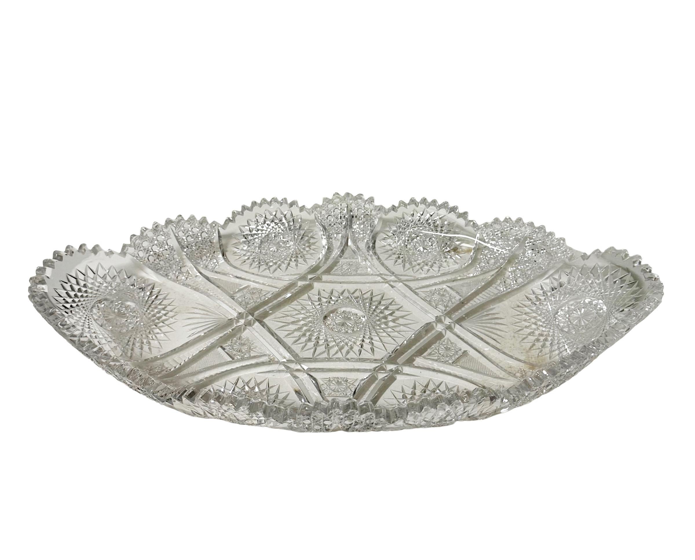 American Antique Cut Glass Bowl For Sale