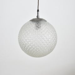 Antique Cut Glass Holopahne Globe Church Pendant Light