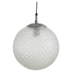 Antique Cut Glass Holopahne Globe Church Pendant Light