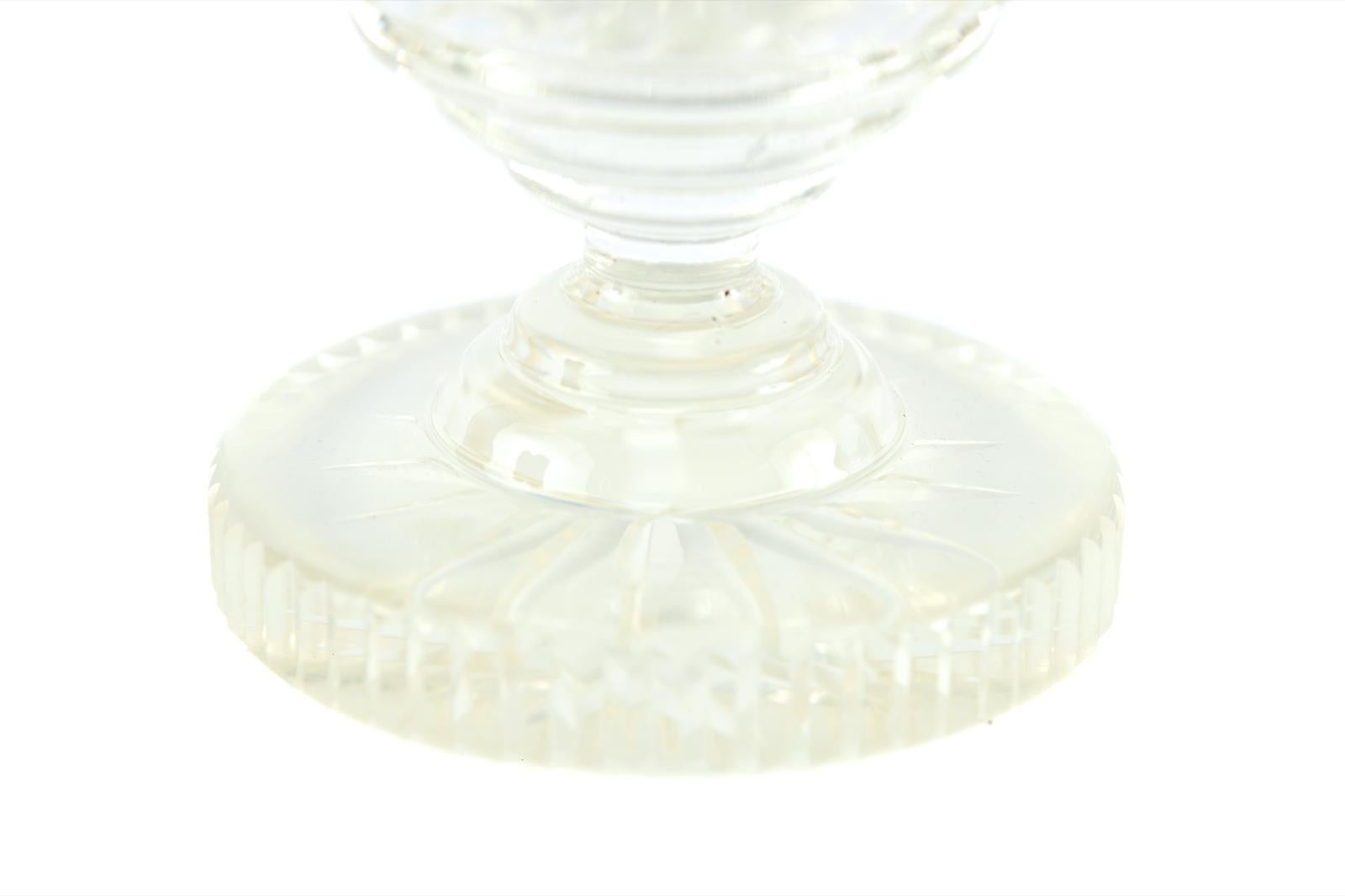 Tarro antiguo de cristal tallado en venta 3