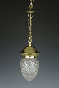 Antique Cut Glass Pendant Light