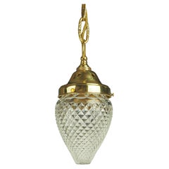 Antique Cut Glass Pendant Light