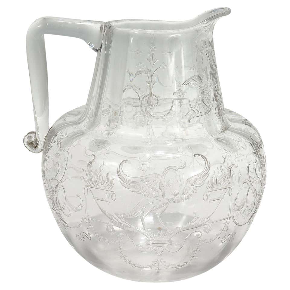 Fine Vintage Cut Glass Pitcher with a Narrow Body For Sale at 1stDibs ...