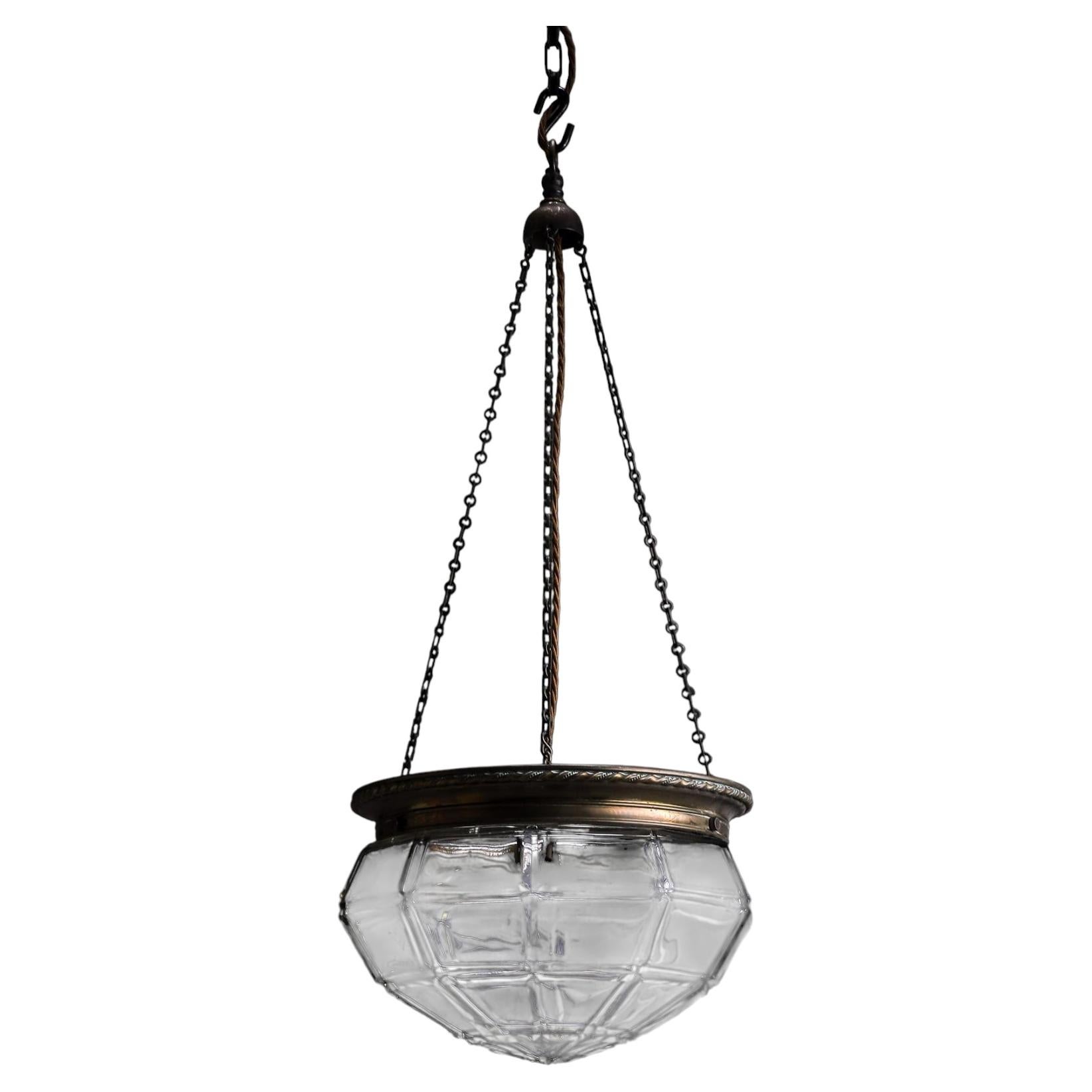 Antique Cut Glass Plafonnier