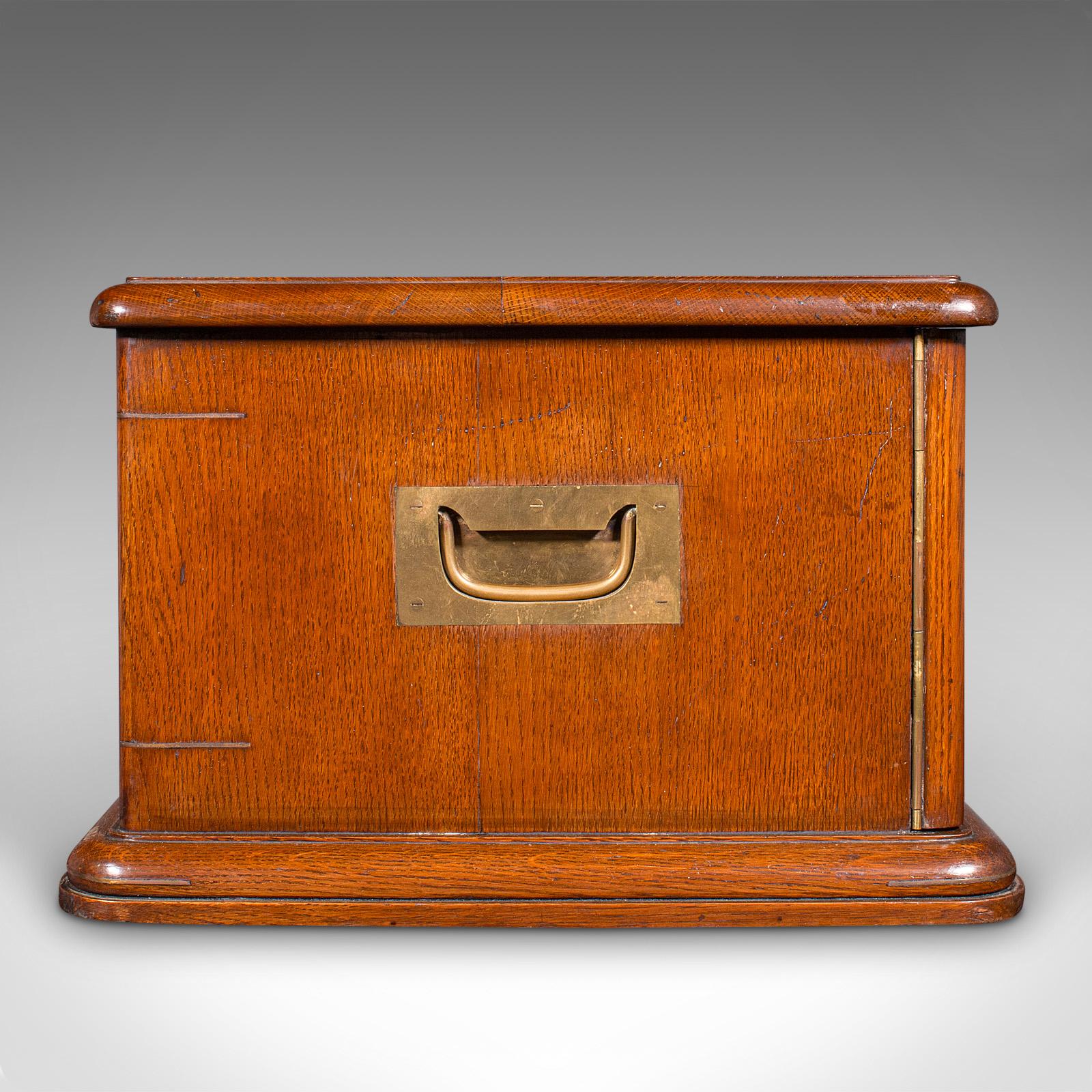 Silver Plate Antique Cutlery Canteen, English, Oak, Flatware Chest, Walker & Hall, Edwardian For Sale