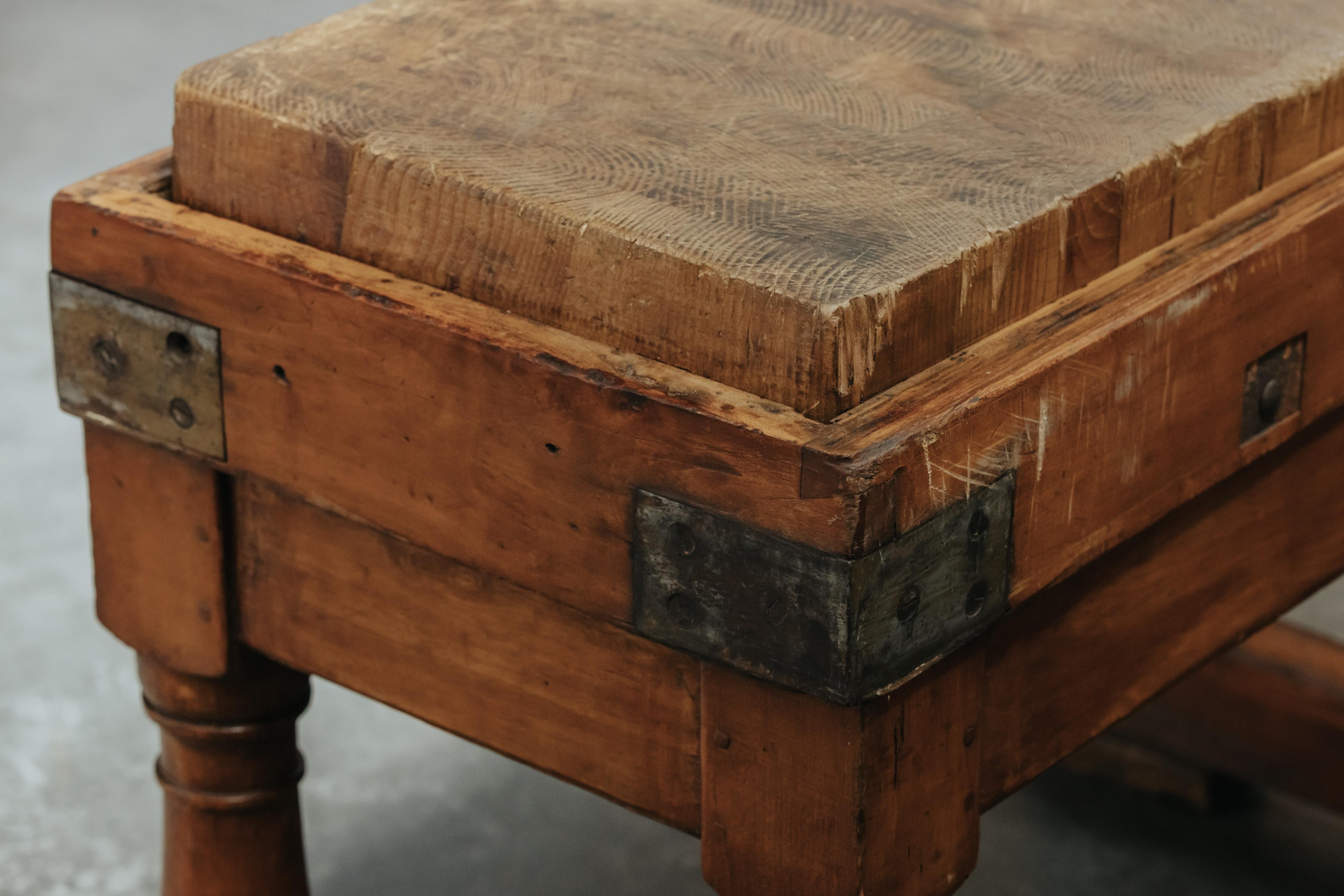 Early 20th Century Antique Cutting Board Table From Switzerland, Circa 1920 For Sale