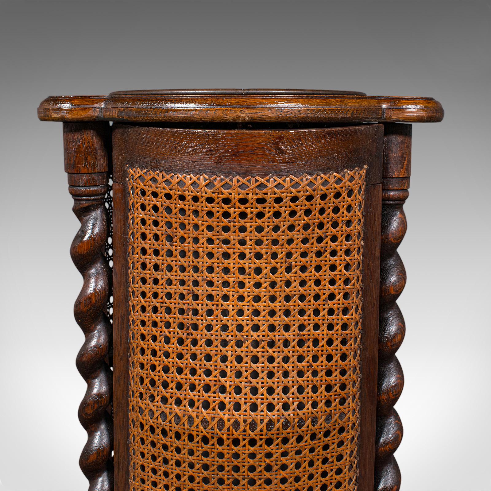 Antico portabastoni cilindrico, inglese, Oak, reception, ombrello, edoardiano in vendita 1