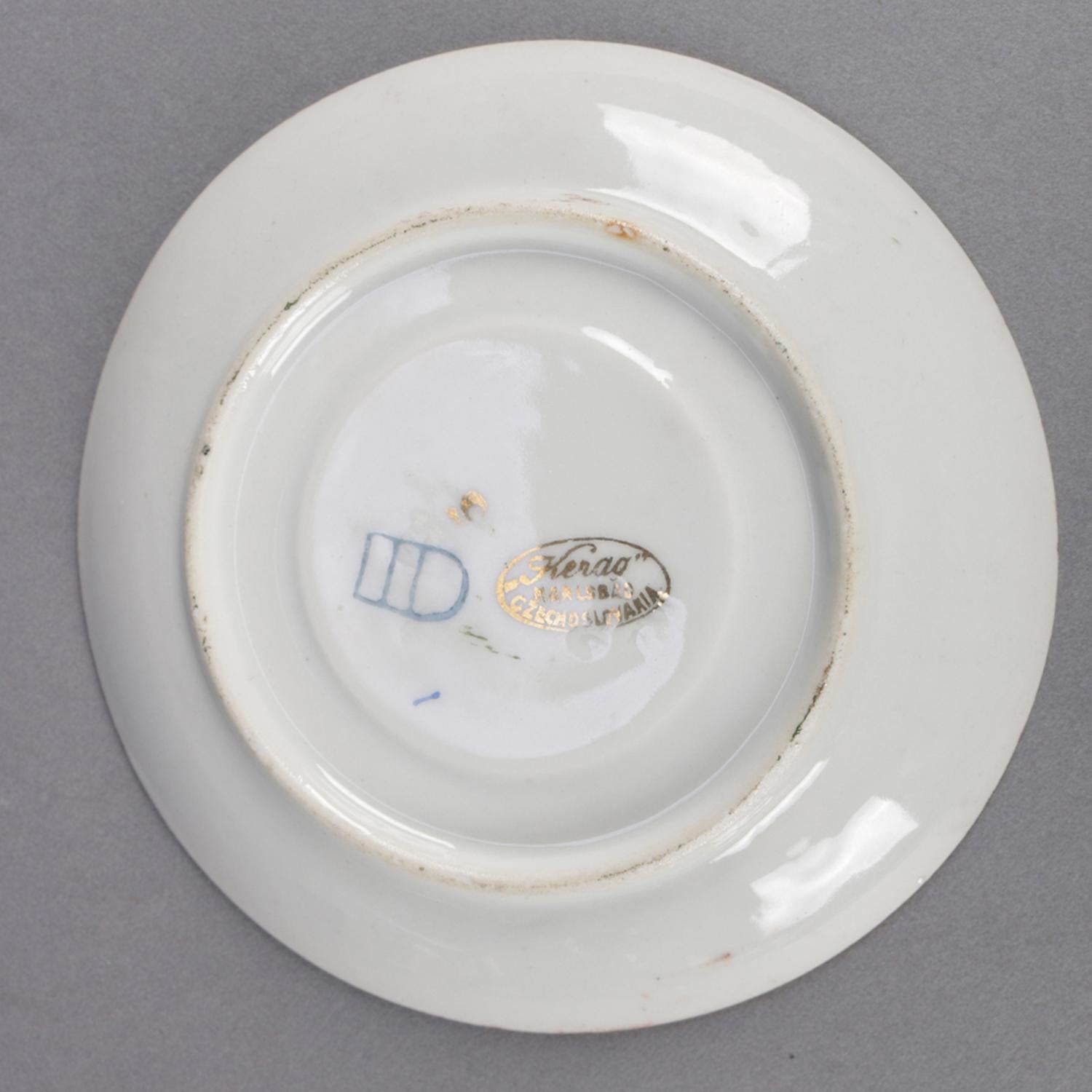 19th Century Antique Czech Classical Pictorial and Gilt Royal Vienna Porcelain Tea Set