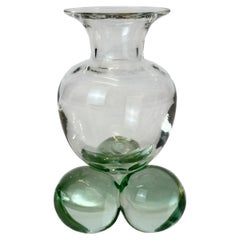 Antique Czech Glass Bud Vase, Harrach “Soap Bubble”, 1900s