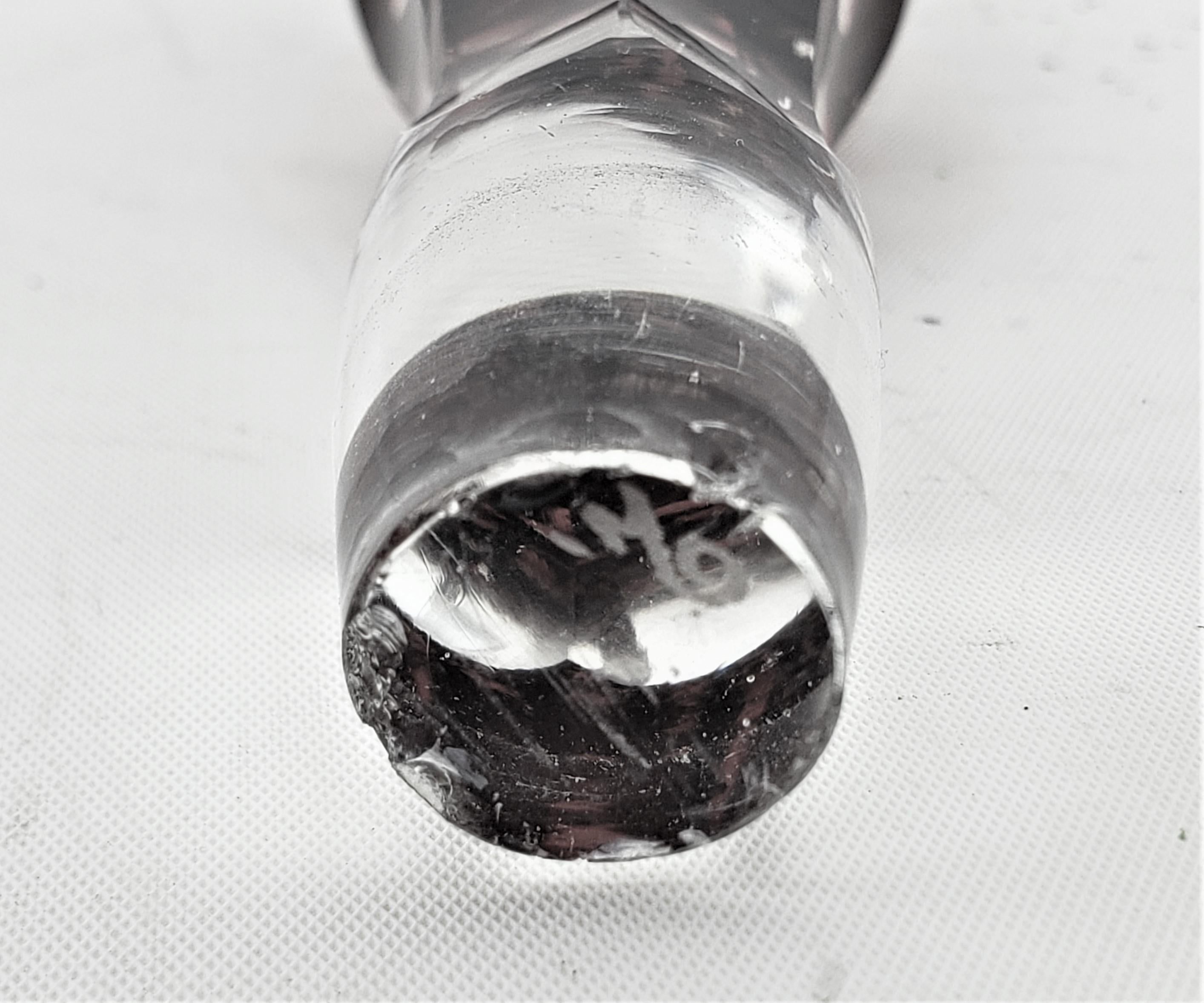 Antike tschechische Rubin geschnitten, um klare Flasche Dekanter mit verzierten versilbert Stand im Angebot 9