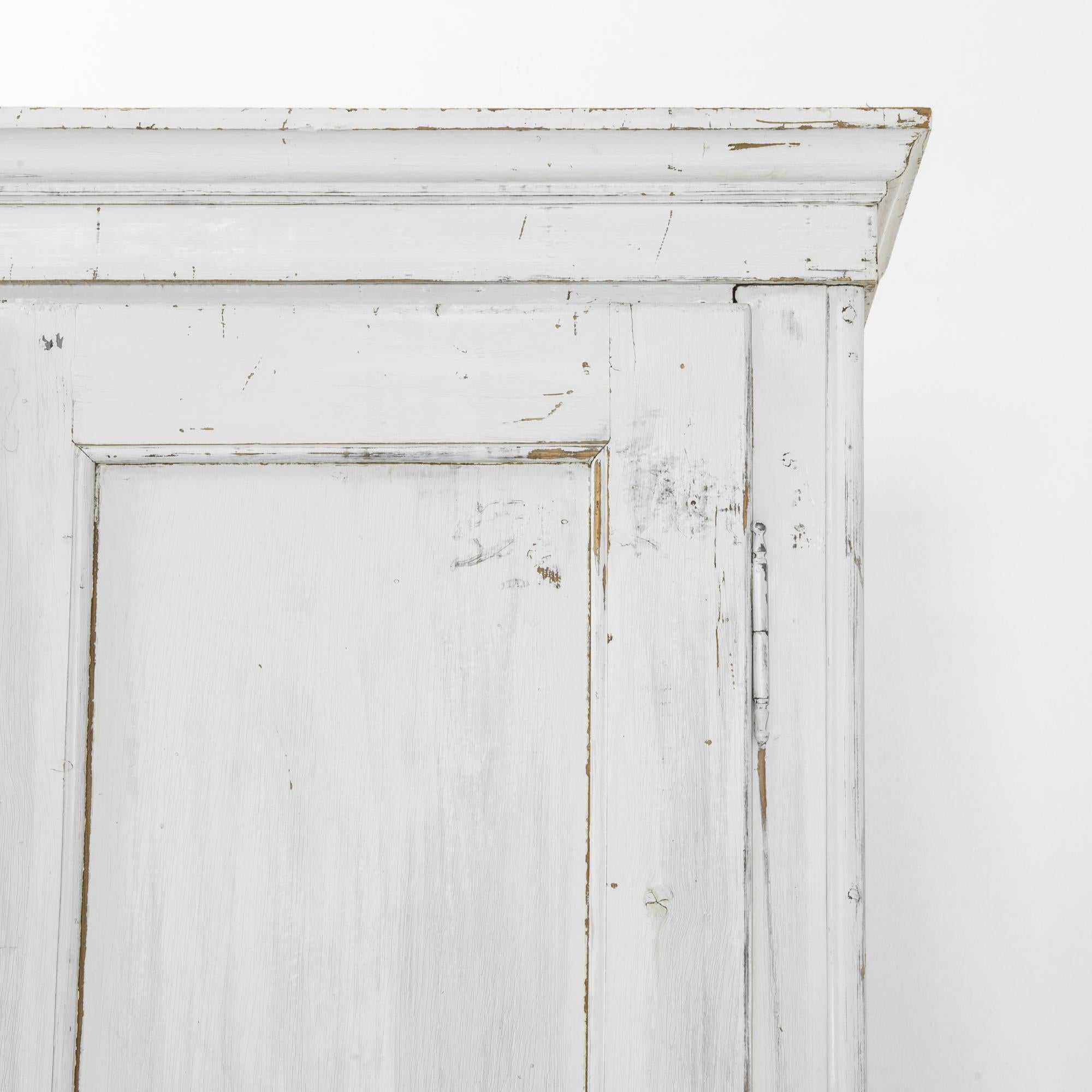 white antique armoire