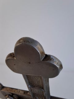 Antique Czechoslovak Neo-Gothic Cast Iron Table Crucifix, circa 1900
