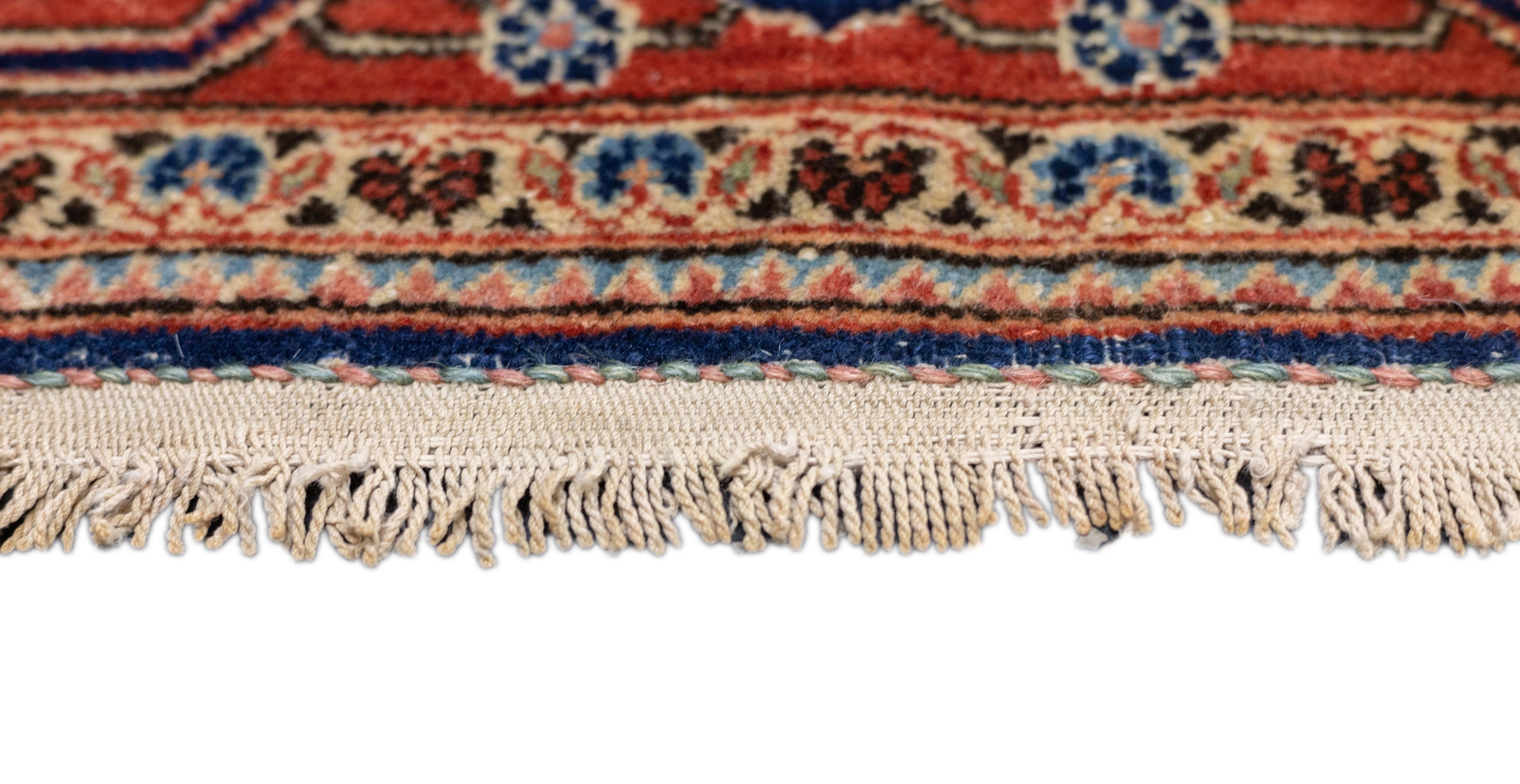 Tapis ancien Dabir Kashan 4'2'' x 6'5'' Bon état - En vente à New York, NY