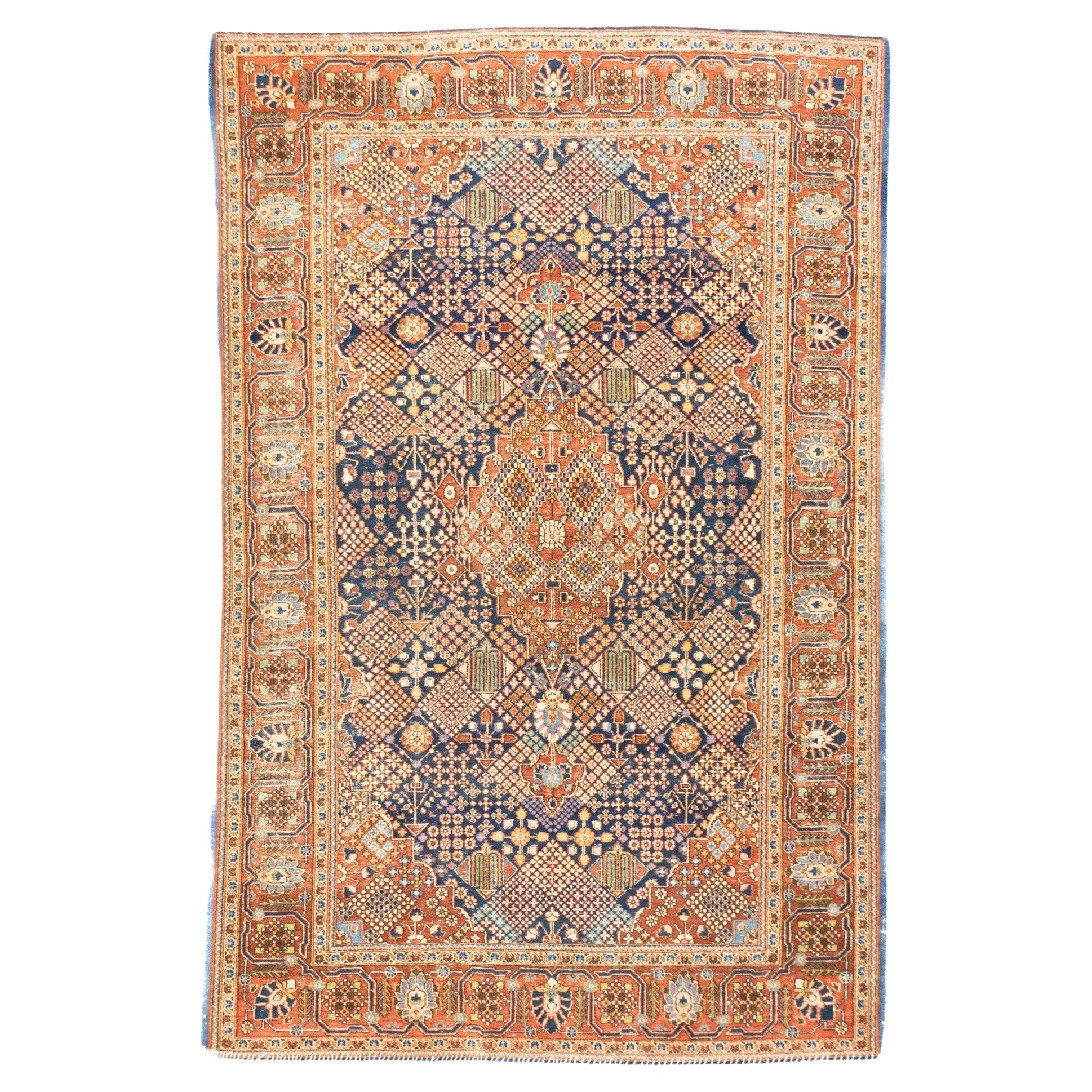 Tapis ancien Dabir Kashan 4'2'' x 6'5''
