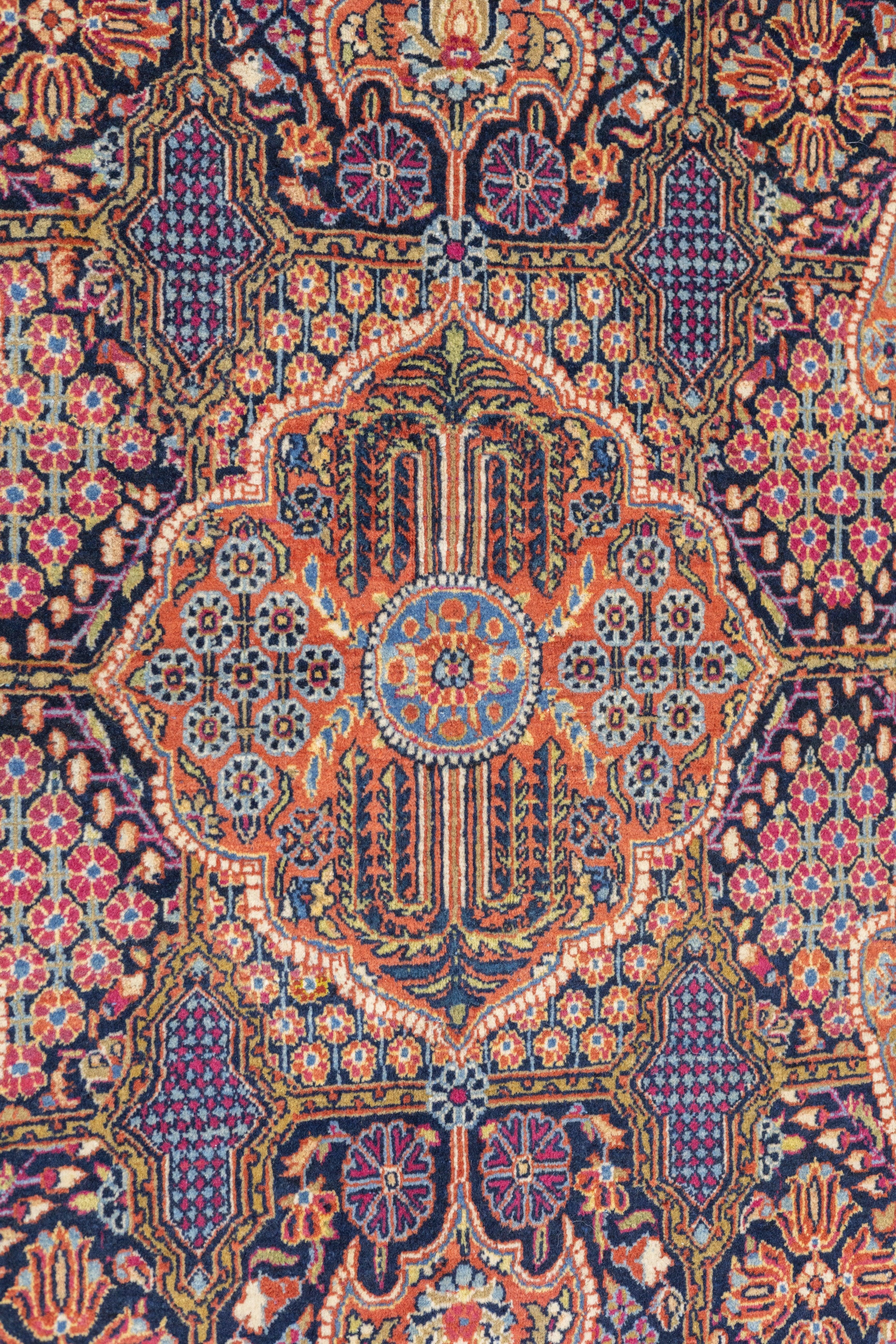 Antiker Dabir Kashan-Teppich 4'5'' x 6'10'' im Angebot 3