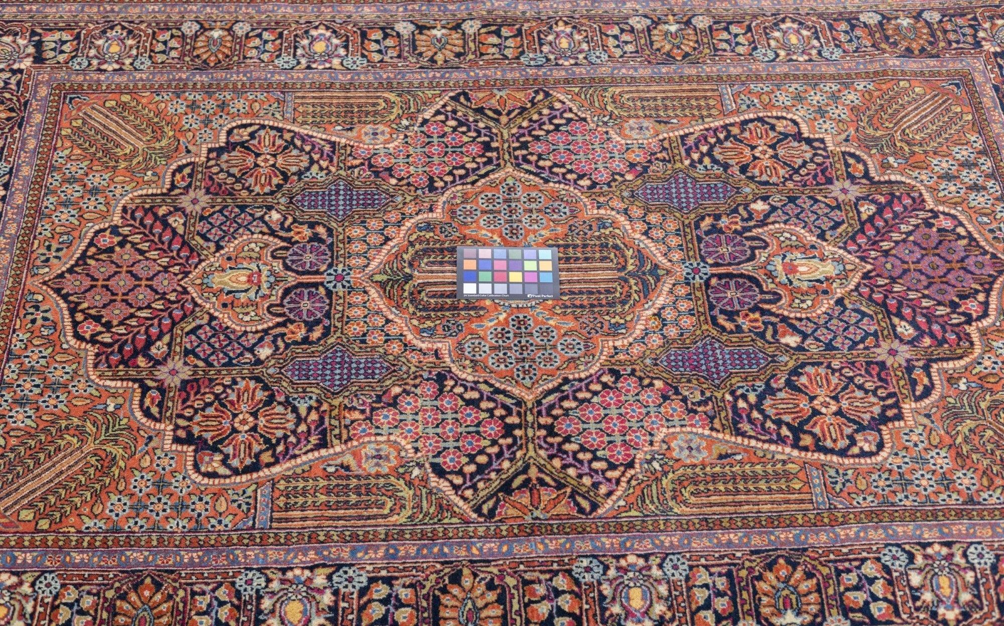 Antiker Dabir Kashan-Teppich 4'5'' x 6'10'' im Angebot 4