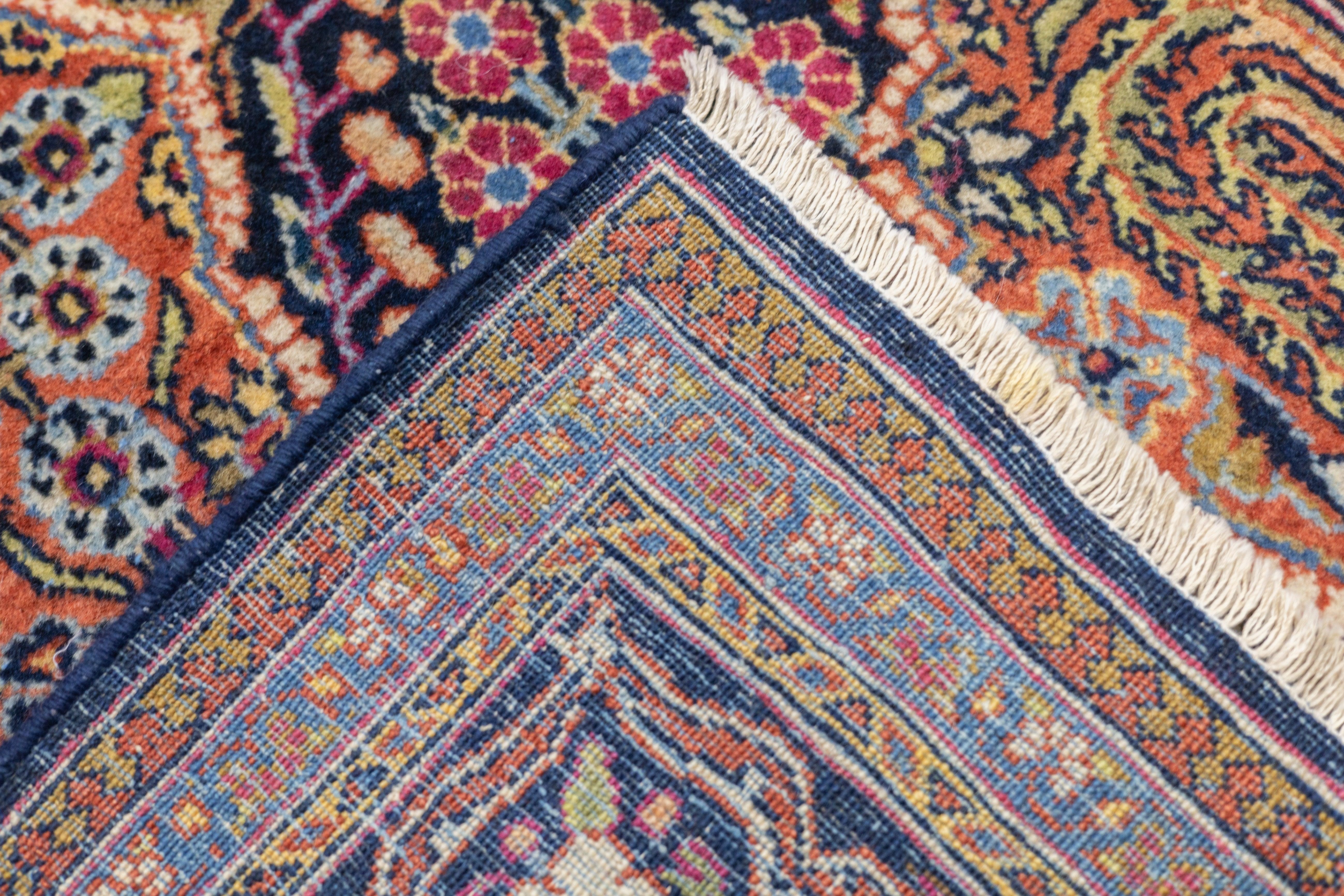 Antiker Dabir Kashan-Teppich 4'5'' x 6'10'' im Angebot 6